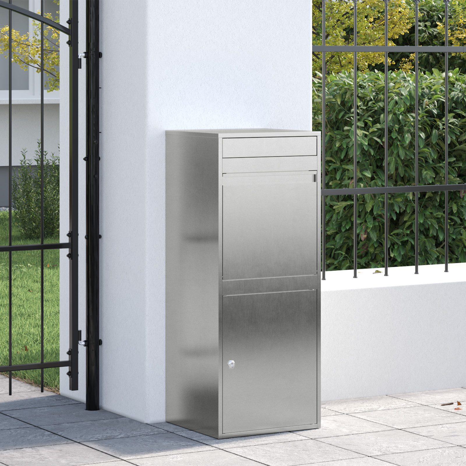 vidaXL Briefkasten Paketdrop-Box Schwarz 41 x günstig online kaufen