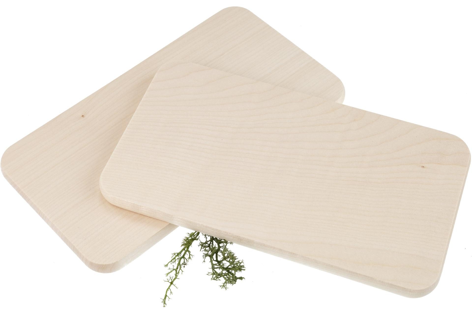 Holz Frank Frühstücksbrett Schneidebrett aus FSC® Ahorn Holz - 4er Set - 22,5 x 12,5 x 1,1 cm, Holz