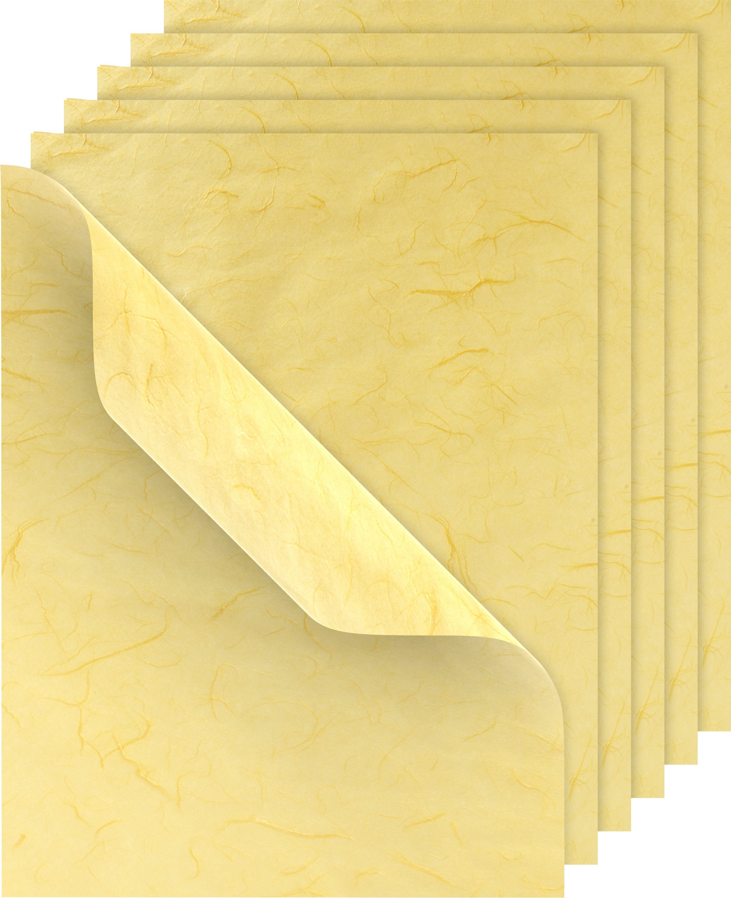 VBS Seidenpapier Strohseide, 50 x 70 cm, 6 Bögen Zitronengelb