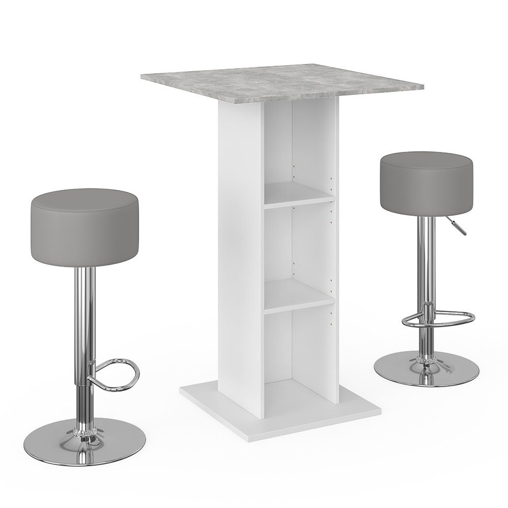 Vicco Bartisch Rodeo, Weiß/Beton, 70 x günstig online kaufen