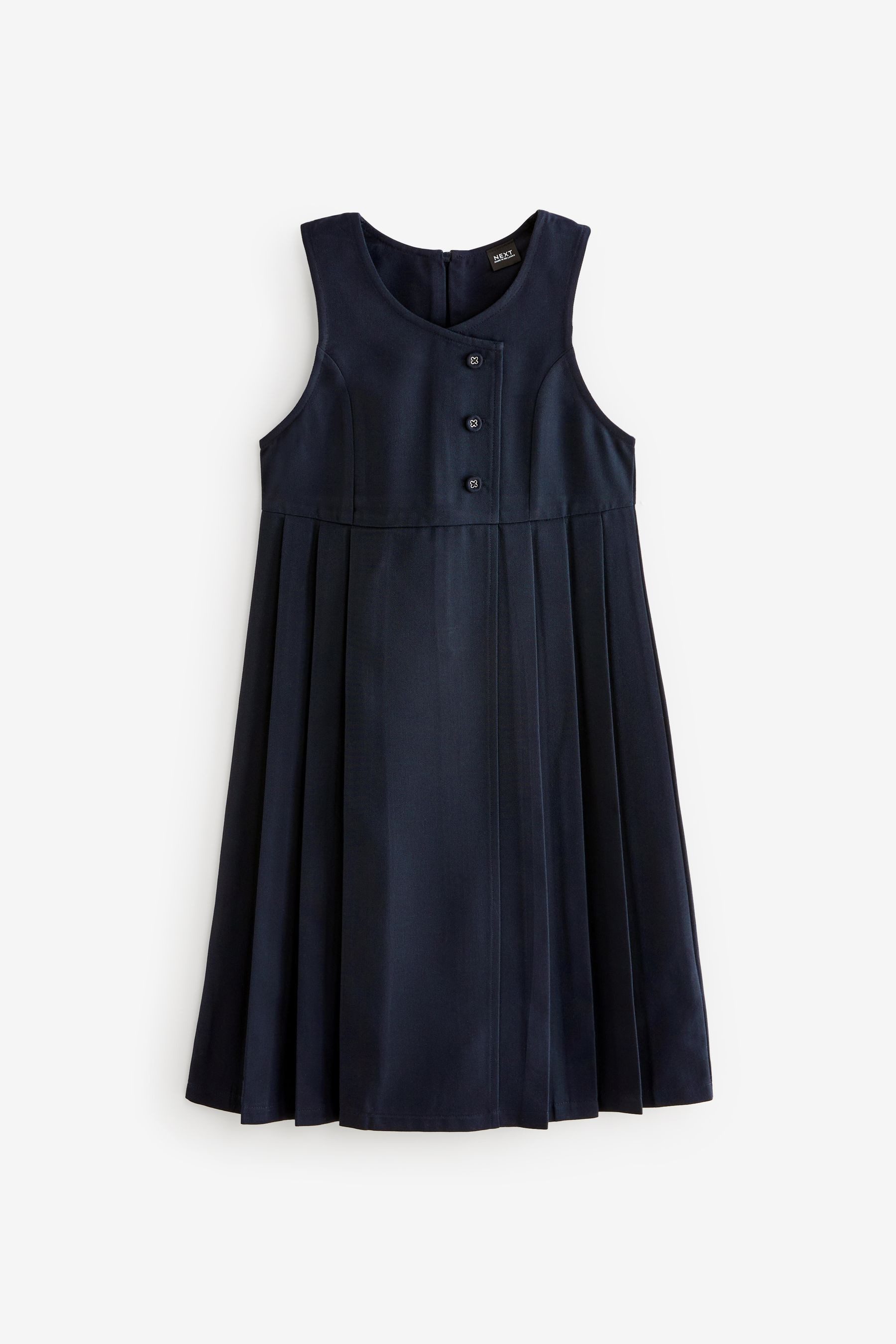 Next Latzkleid Langes Latzkleid mit asymmetrischer Knopfleiste (1-tlg)