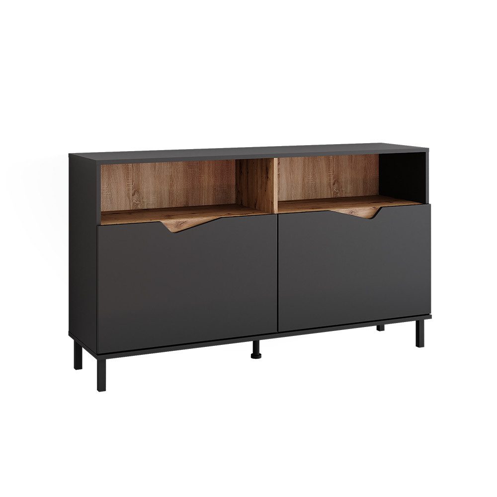 Vicco Kommode Marelle, Anthrazit/Artisan, 140 x 81.3 cm mit 2 Türen (1 St)