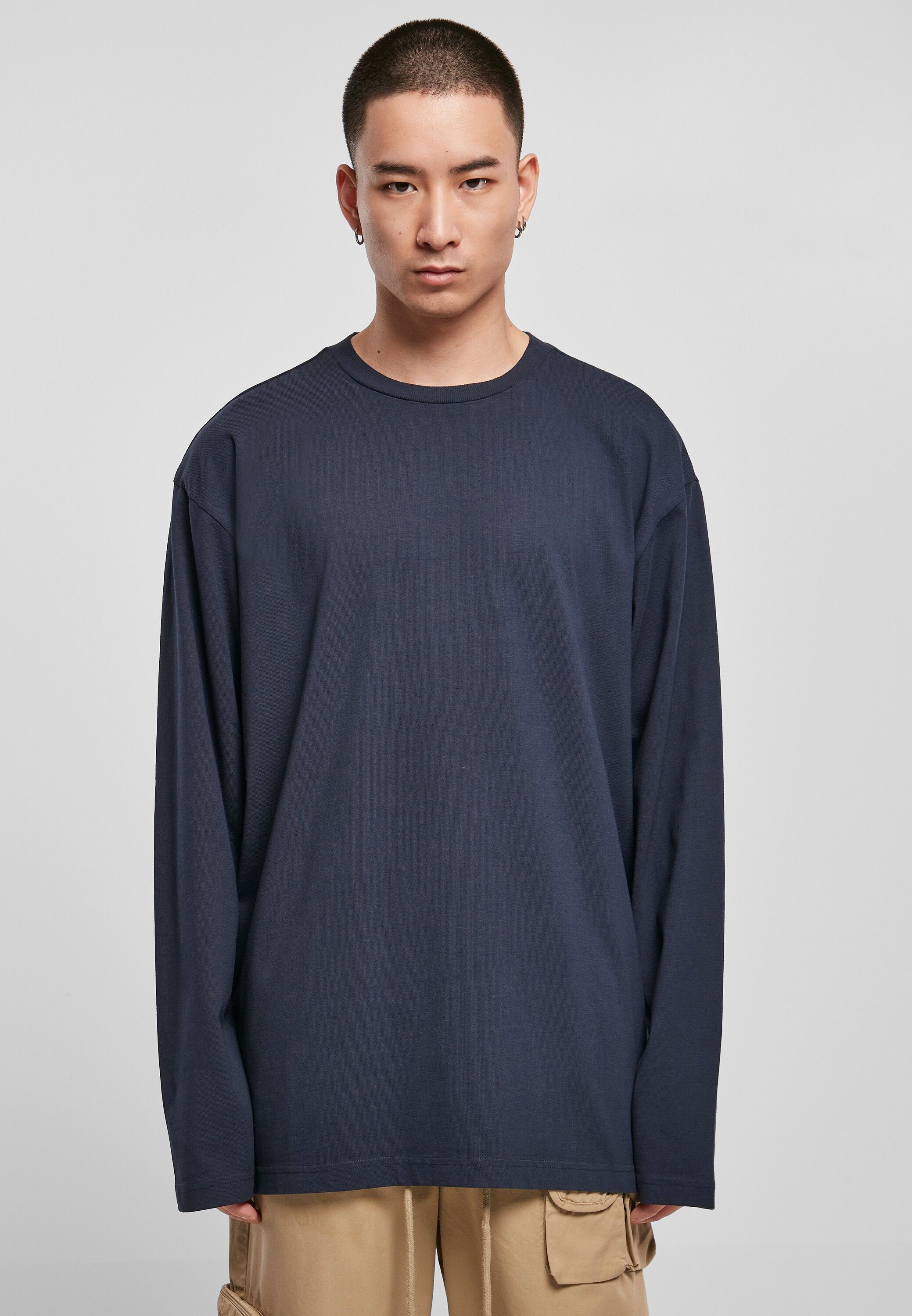 Garment Oversized (1-tlg) Heavy Longsleeve URBAN CLASSICS Dye darkblue Herren T-Shirt