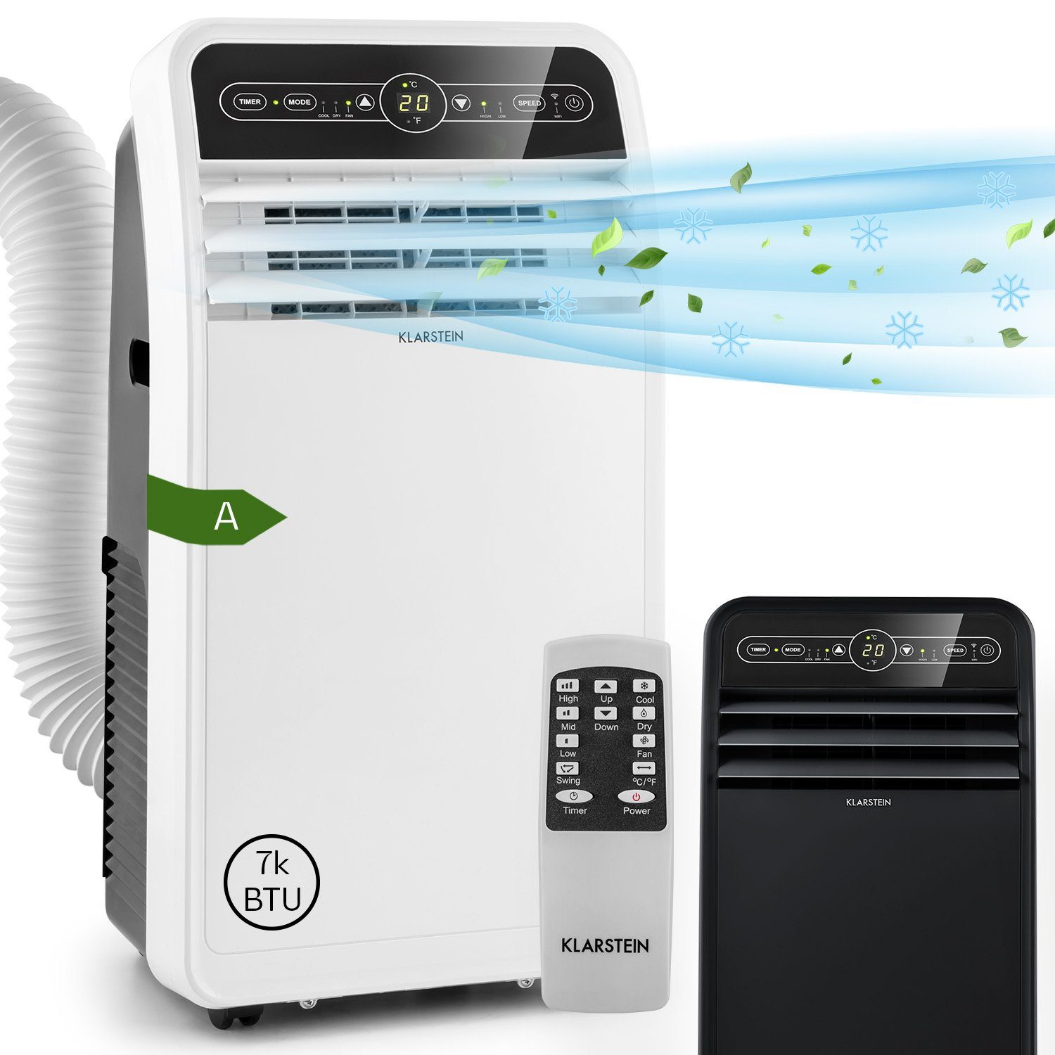 Klarstein Klimagerät Air Klimagerät Kühlgerät mobil Luftkühler Metrobreeze 7K, York Conditioner New