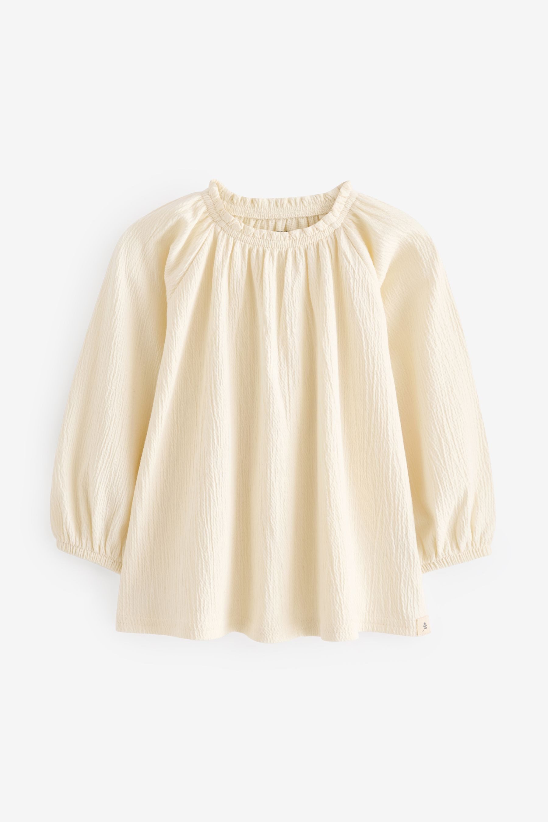 Next Blusenshirt Langärmelige Bluse mit Raffausschnitt günstig online kaufen