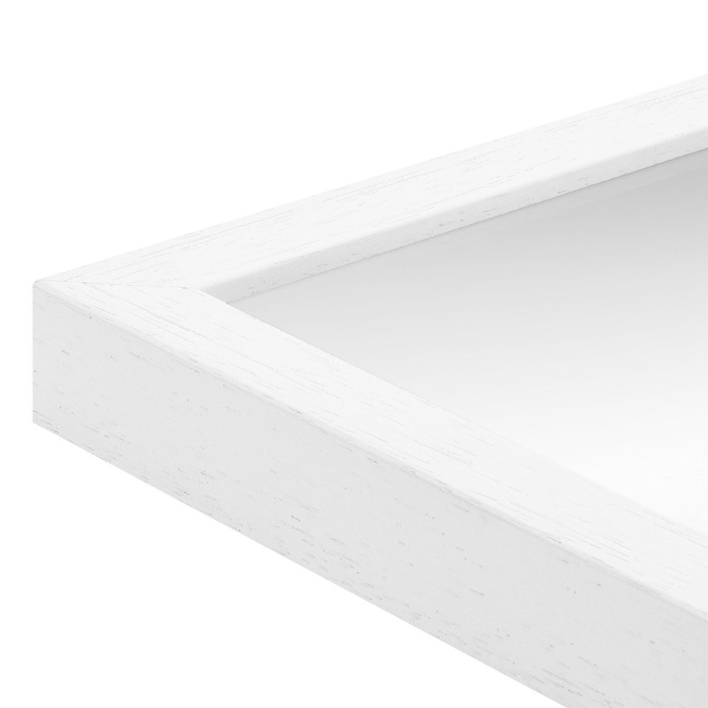 WANDStyle Wandspiegel H960, Weiß, aus Massivholz im Stil Modern