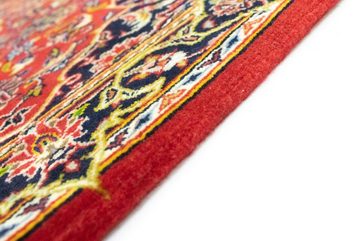 Wollteppich Keshan Teppich handgeknüpft rot, morgenland, rechteckig, Höhe: 8 mm