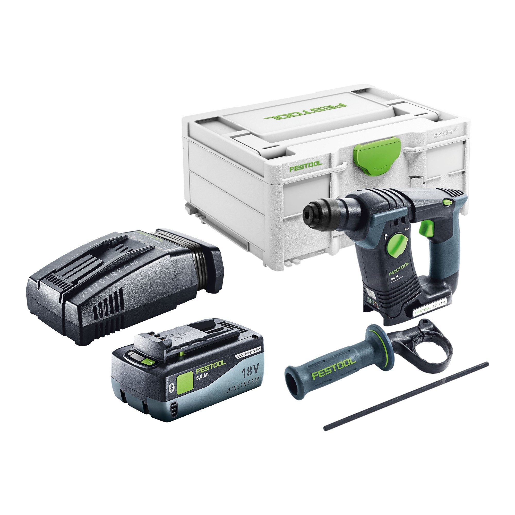FESTOOL Akku-Bohrhammer Festool BHC 18-Basic Akku Bohrhammer 18 V 1,8 J SDS Plus Brushless (5