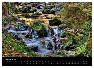 CALVENDO Wandkalender Naturpark Teutoburger Wald - Silberbach (Premium, hochwertiger DIN A2 Wandkalender 2023, Kunstdruck in Hochglanz)
