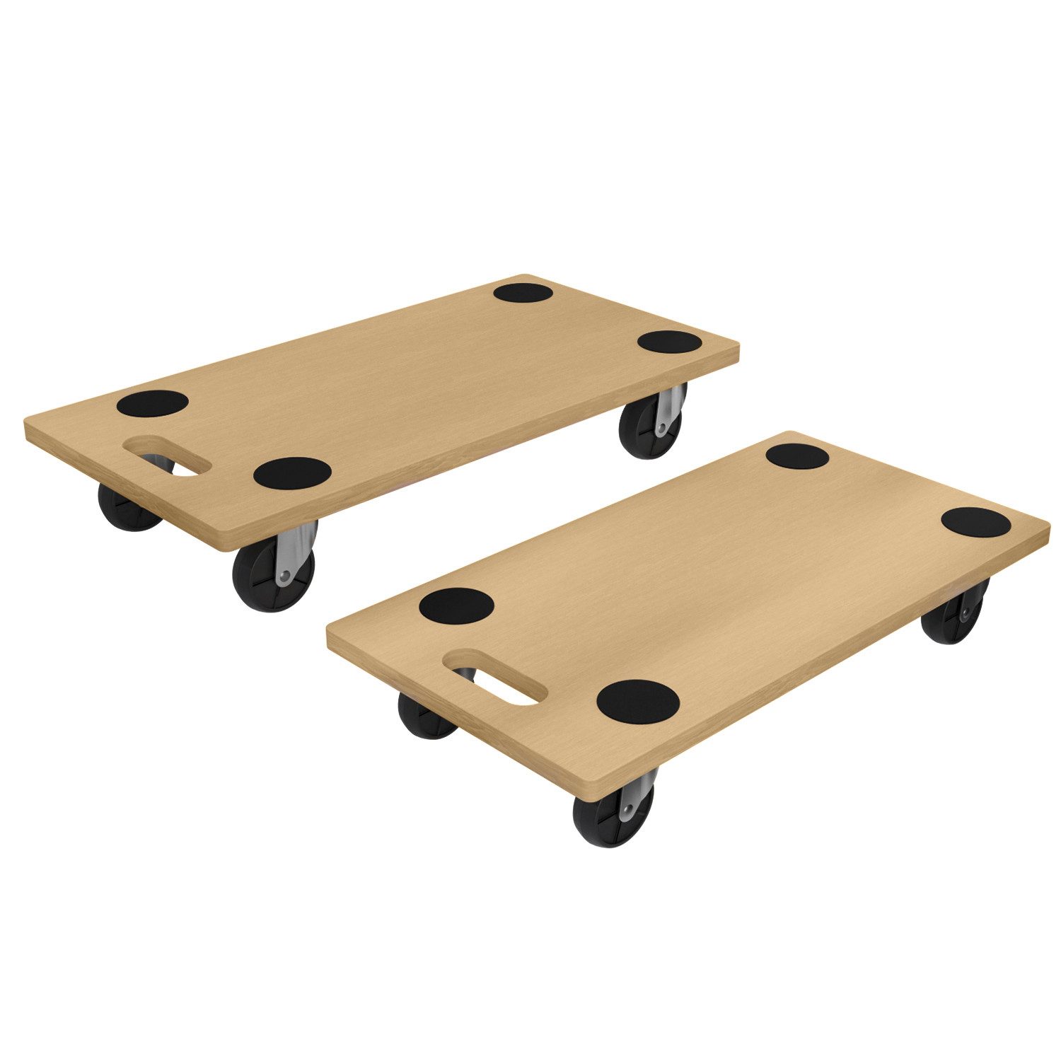 TroniTechnik Transportroller Rollbrett TT-RB 02 SET (2 Stück), (vier lenkbare Rollen, für Möbel und schwere Gegenstände, 2-St., inkl. Anti-Rutsch-Pads für Möbeltransport, Umzugshilfe), rutschfest, 360° Rollen, je Brett 200kg Belastungsfähigkeit