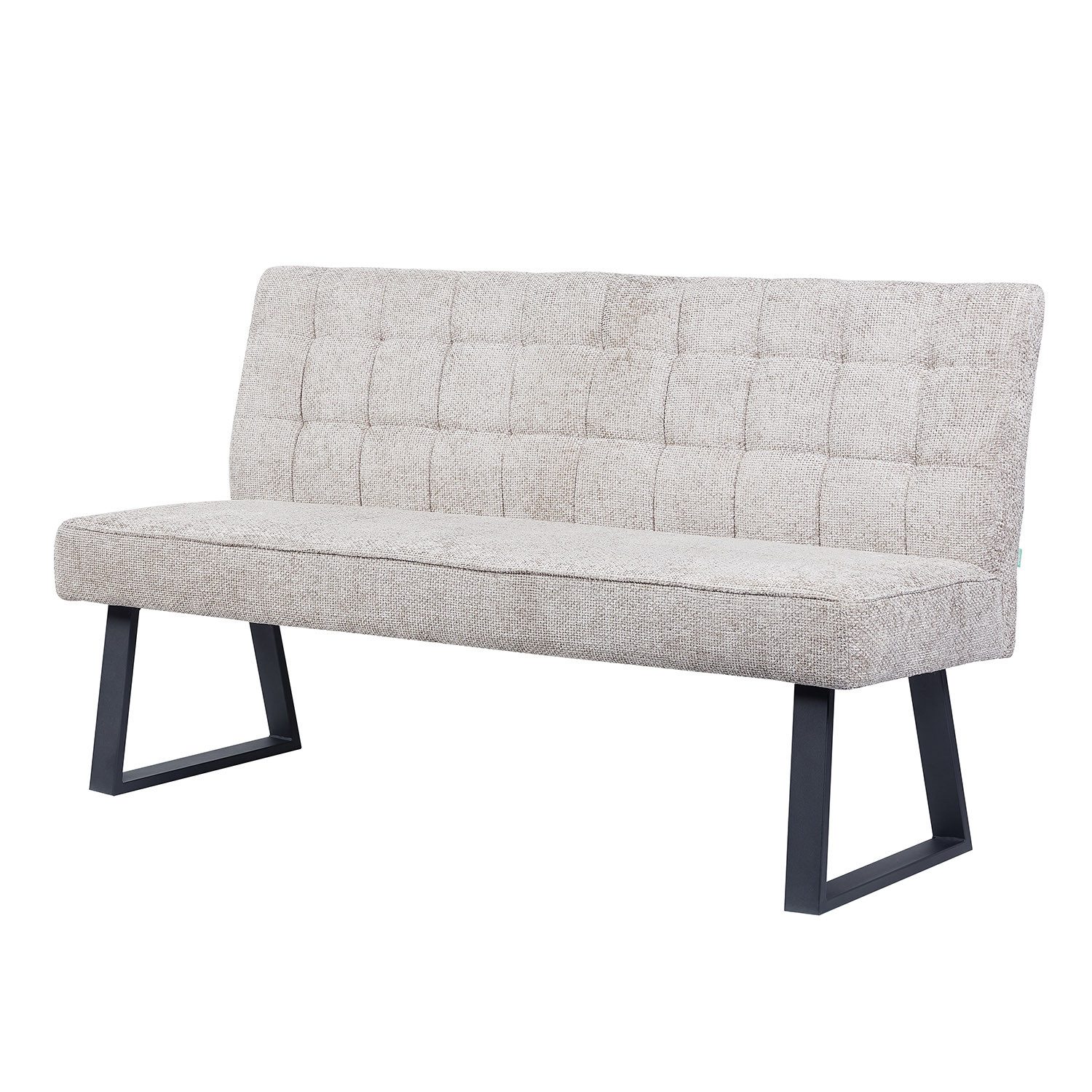 DUBI Möbel Essbank Clara, mit Federkernbox gepolstert, mit Rückenlehne, Metallgestell