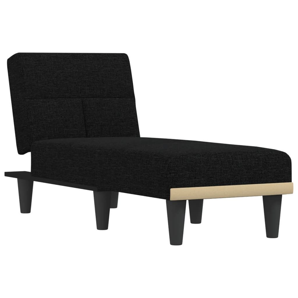 vidaXL Chaiselongue Chaiselongue Schwarz Stoff, 1 günstig online kaufen