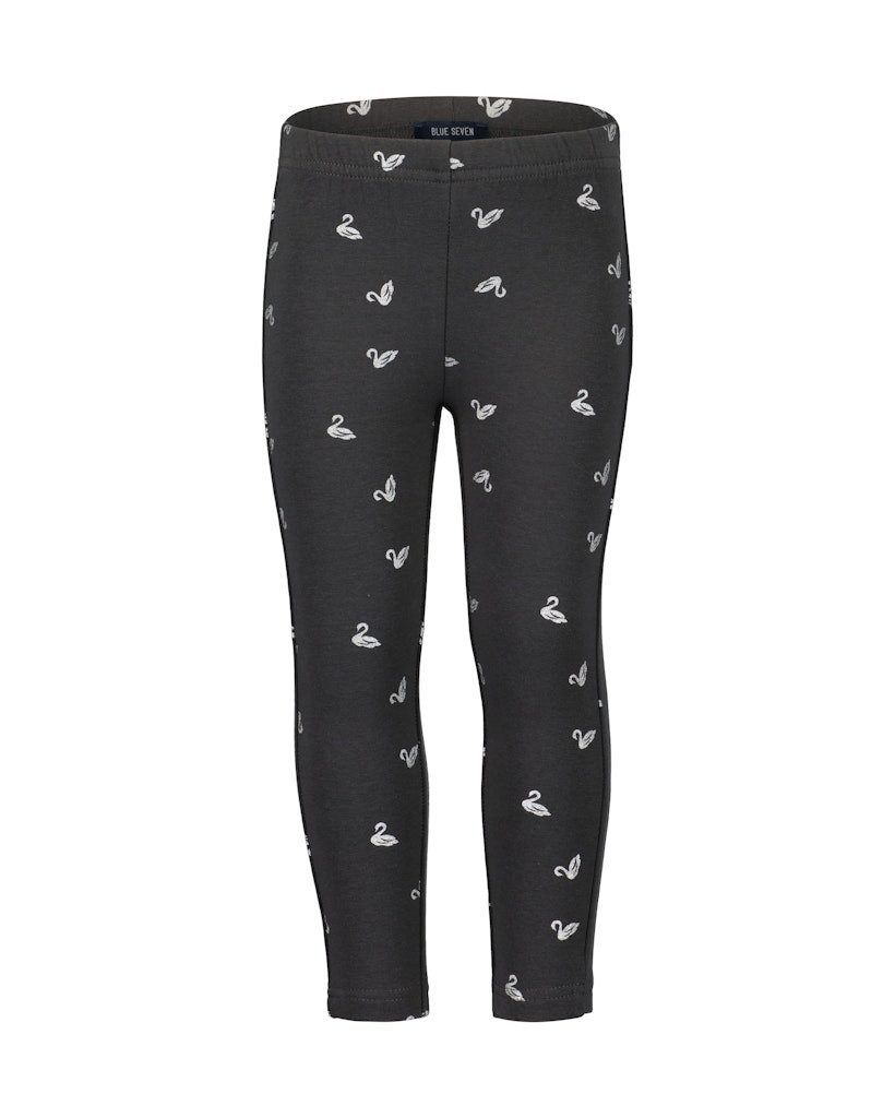 Blue Seven Leggings Blue Seven Sweat Leggings anthrazit Motiv Schwan (1-tlg., kein Set)