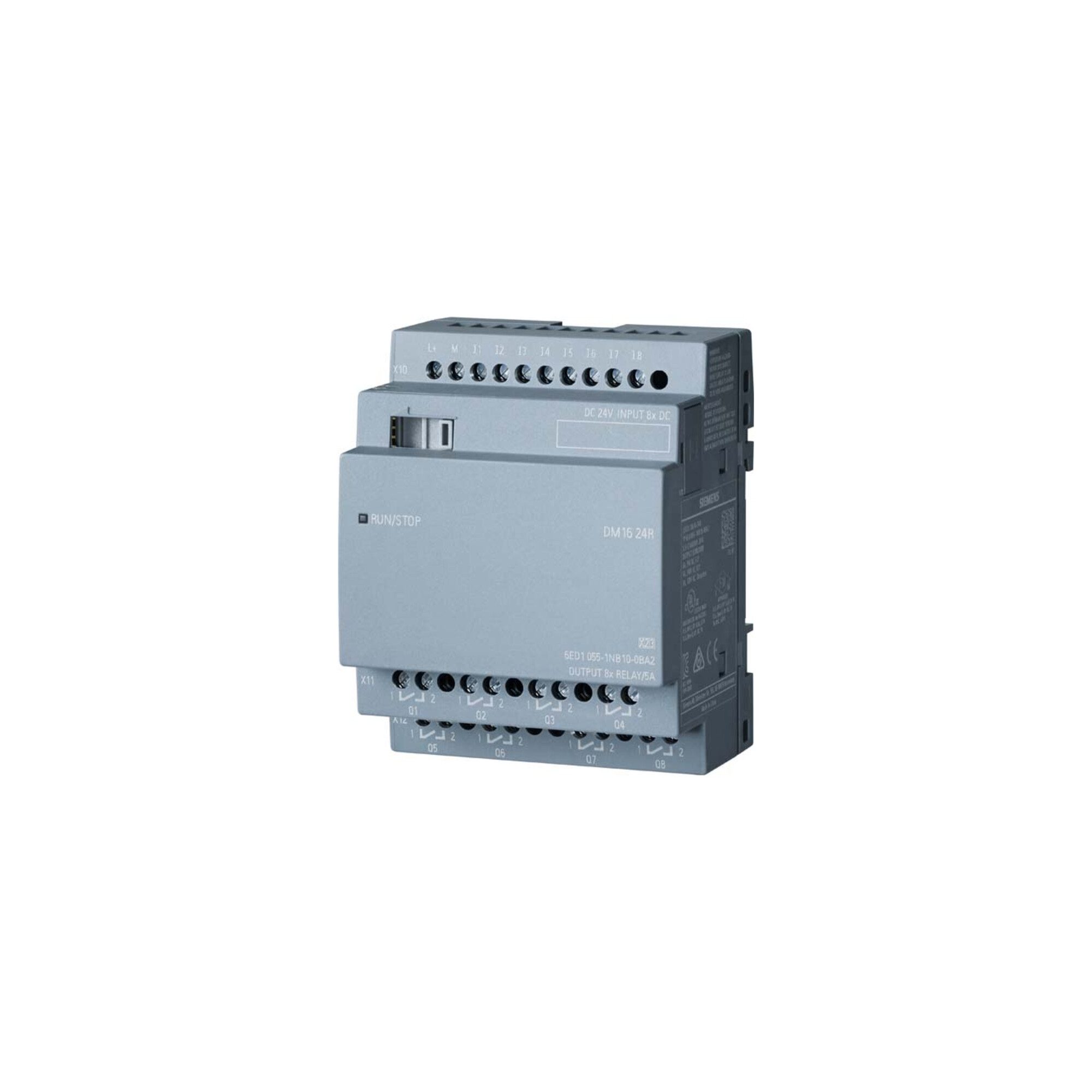 SIEMENS Zeitschaltuhr Siemens Indus.Sector LOGO!8 DM16 24R Erw.modul 4TE, 8DE/8DA 6ED1055-1N