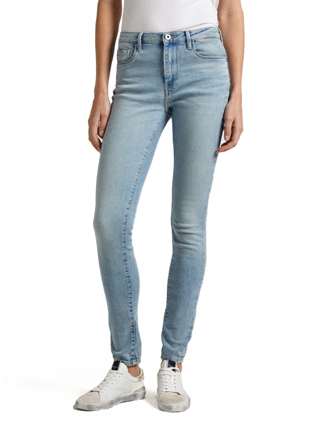 Pepe Jeans Skinny Jeans Hw Mujer De Jeans Skinny De Tiro Alto Pepe