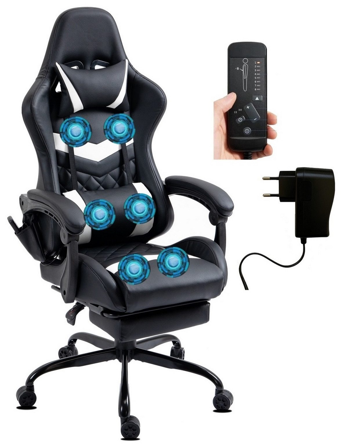 Delman Gaming-Stuhl Mit 6 Vibrationspunkten Drehstuhl, günstig online kaufen