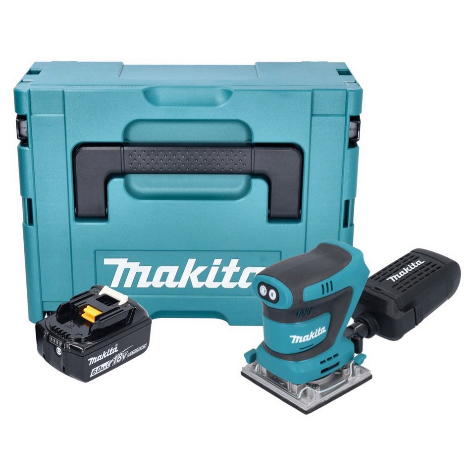 Thumbnail - Makita Exzenterschleifer DBO 484 G1J Schwingschleifer 18 V 112 x 102 mm + 1x Akku 6 Ah + Makpac