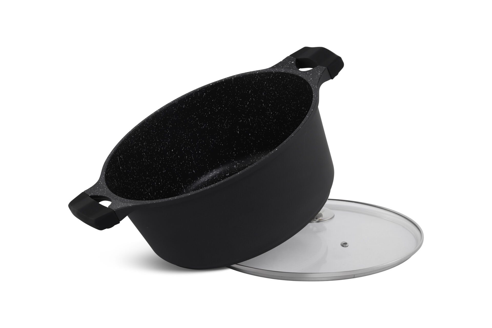 Edenberg Topf-Set Schwarze Töpfe, Topfset, Kasserolle, Pfanne, GLASDECKEL Topfset, Aluminium, Keramik (10-tlg., Zeitloses Design des Topfsets. Eine ideale Geschenkidee)