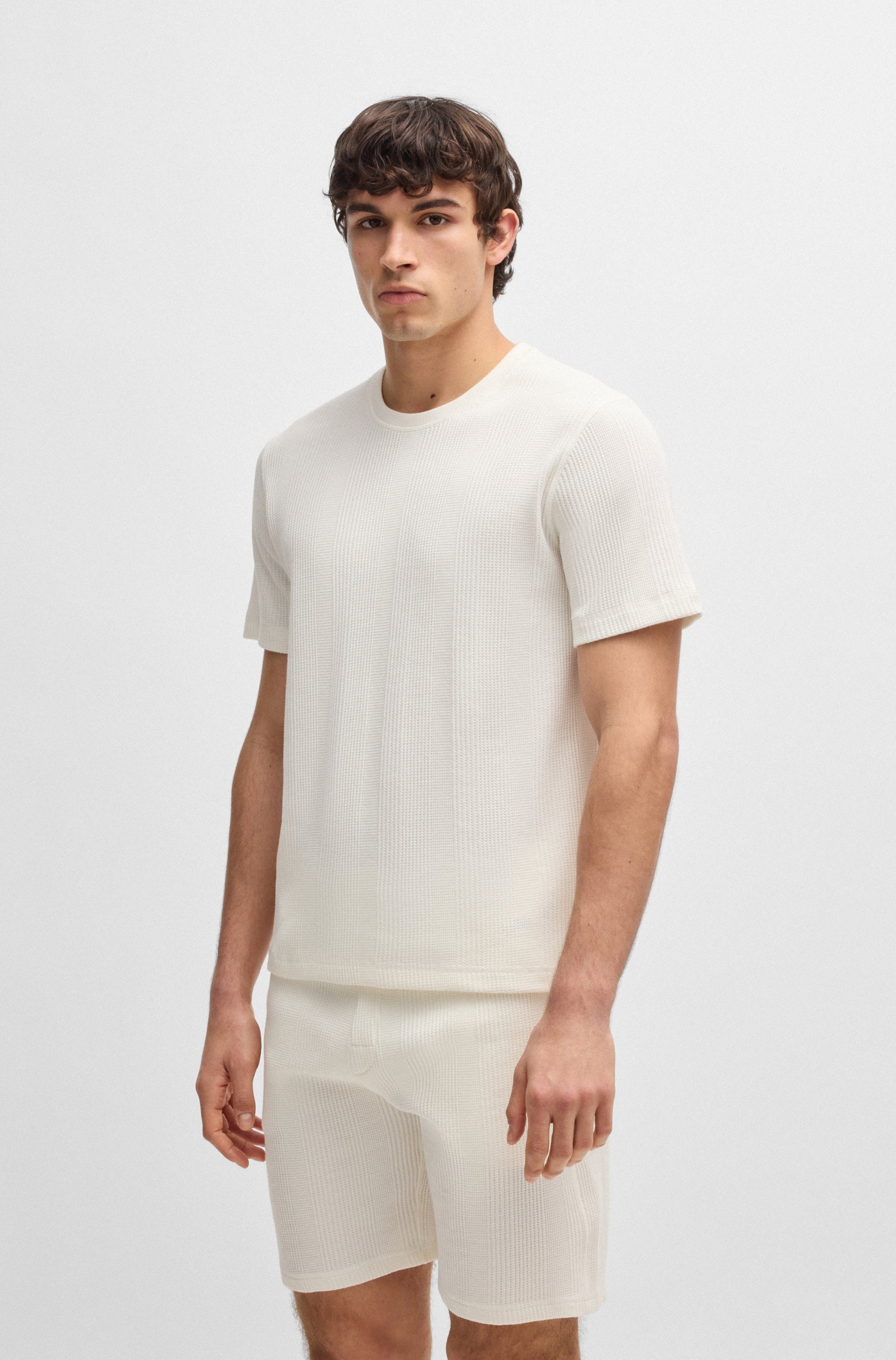 BOSS T-Shirt Structure T-S mit Metall-Label günstig online kaufen
