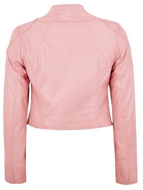 Jilani Lederjacke Lulal Echtleder Damen Lederjacke Kurzjacke Lammnappa rose