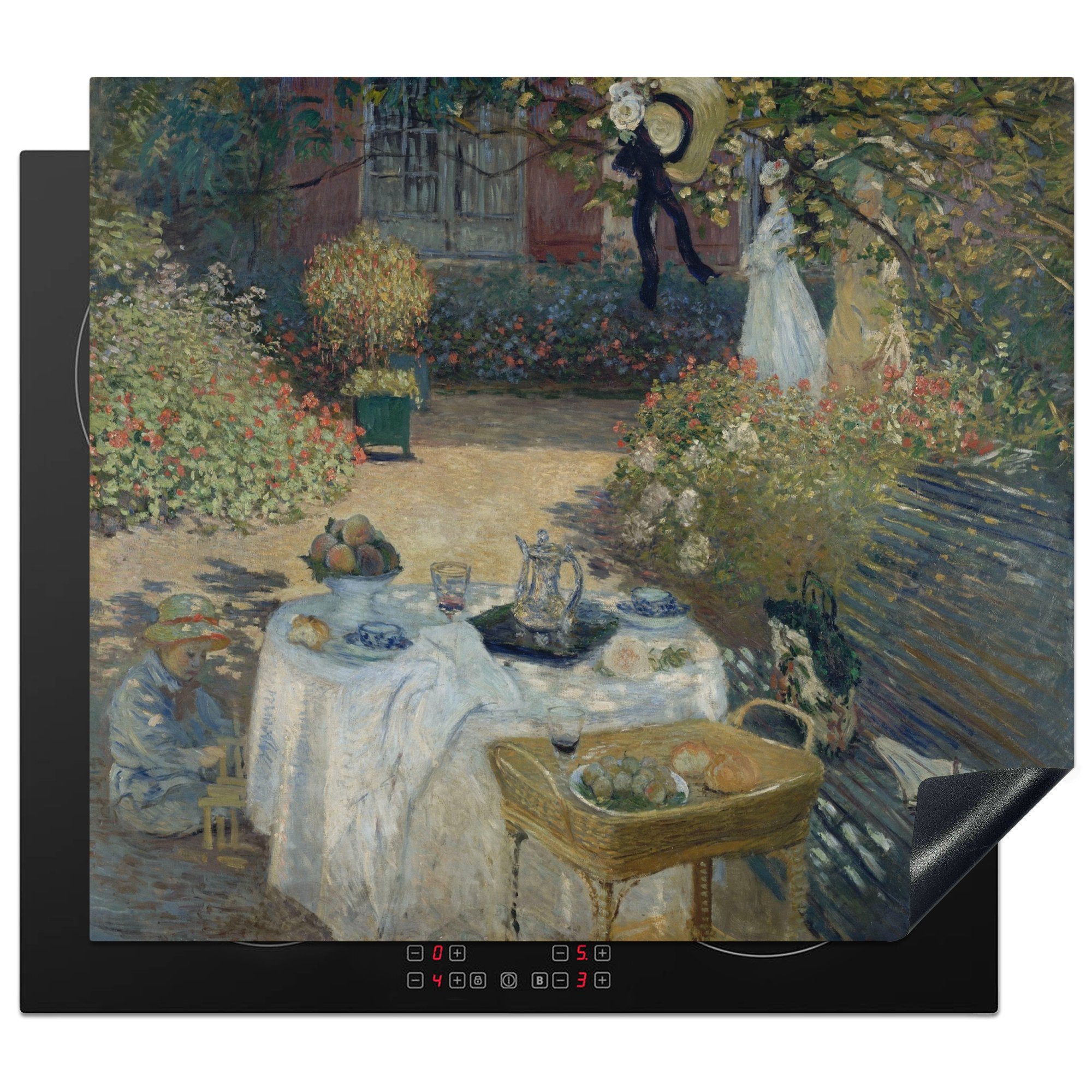 MuchoWow Herdblende-/Abdeckplatte Le déjeuner Vinyl, cm, 59x52 Induktionsmatte Claude küche, Gemälde Ceranfeldabdeckung für von (1 Monet, tlg), die 