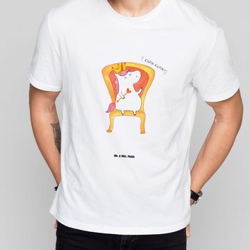 Mr. & Mrs. Panda T-Shirt Einhorn König - Weiß - Geschenk, Unicorn, Einhörner, Sprüche, Party, (1-tlg)