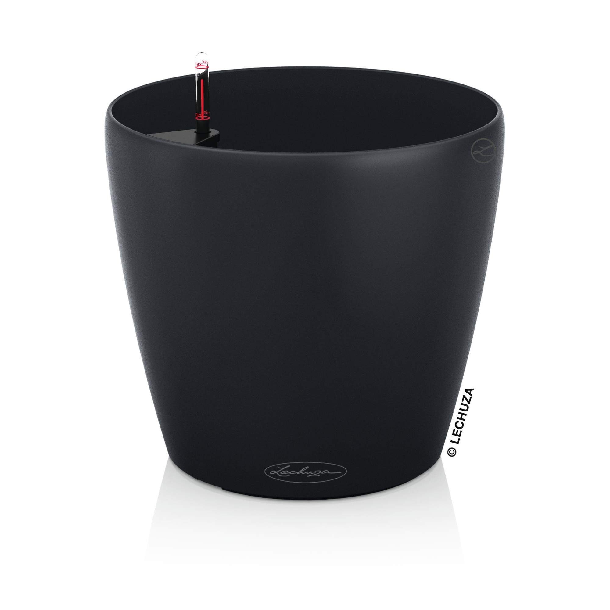 Lechuza® Blumentopf Classico Color 43 - schiefergrau matt, AIO Komplettset