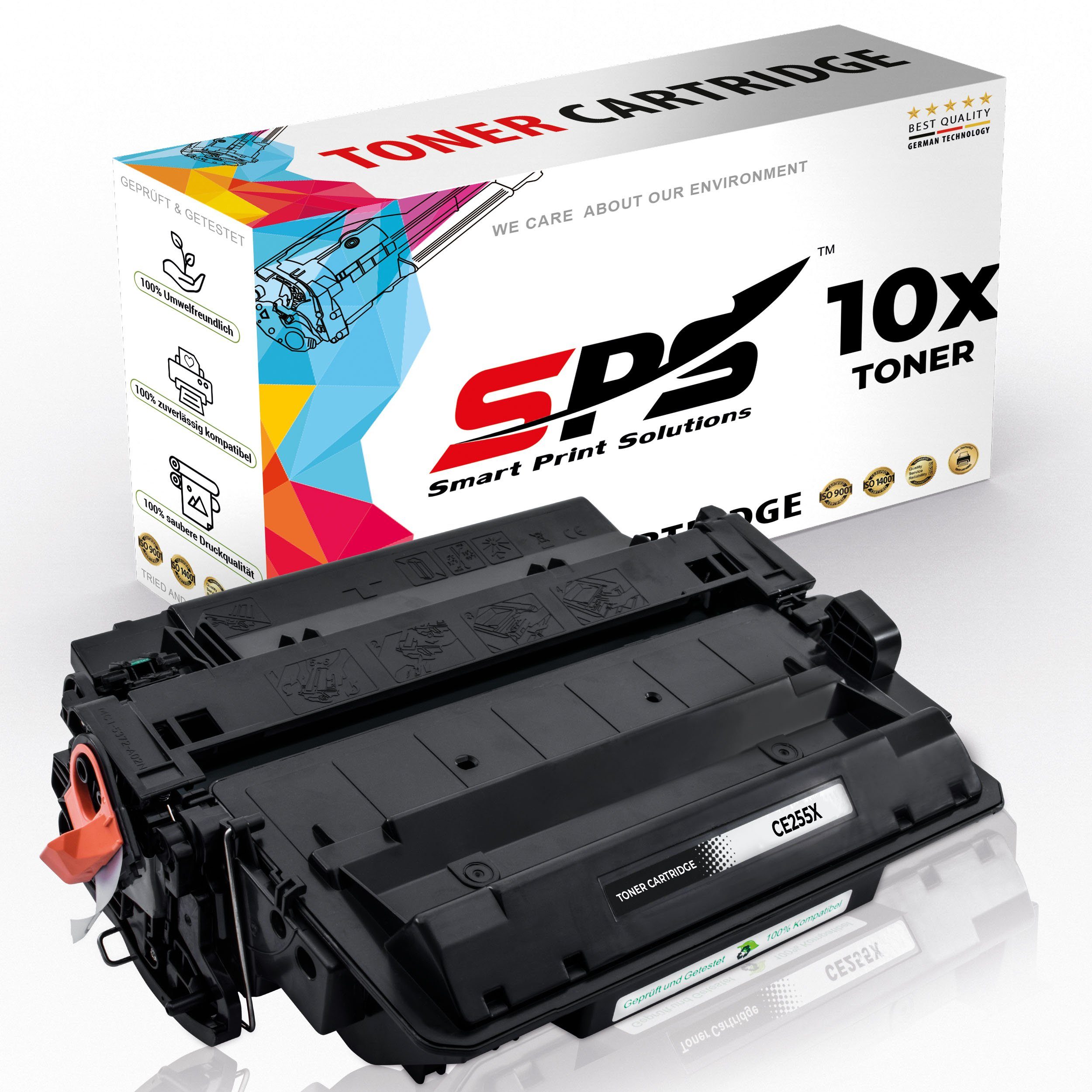 SPS (10er Pack) P3015 Tonerkartusche Laserjet für 55X Kompatibel HP CE255X,
