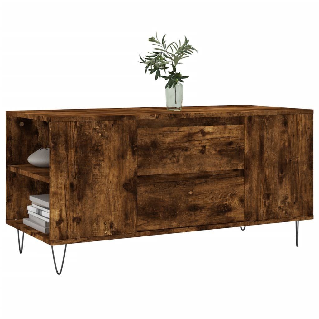 Couchtisch 102x44,5x50 vidaXL Holzwerkstoff Räuchereiche | Räuchereiche (1-St) cm Räuchereiche Couchtisch