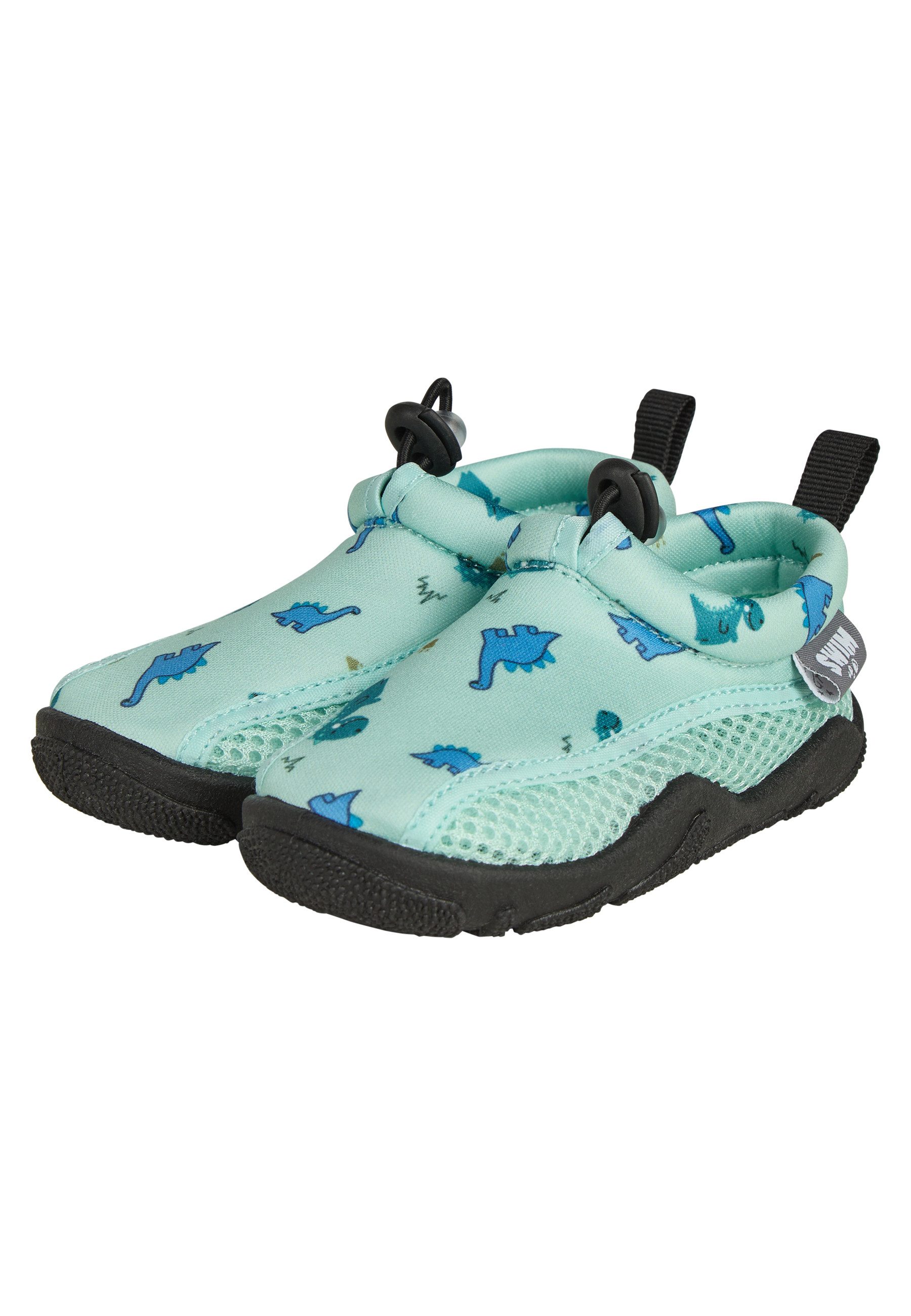 Sterntaler® Dino Badeschuh (1-tlg) Badeschuhe mit Dino-Muster, Kordelstopper & rutschfester Sohle