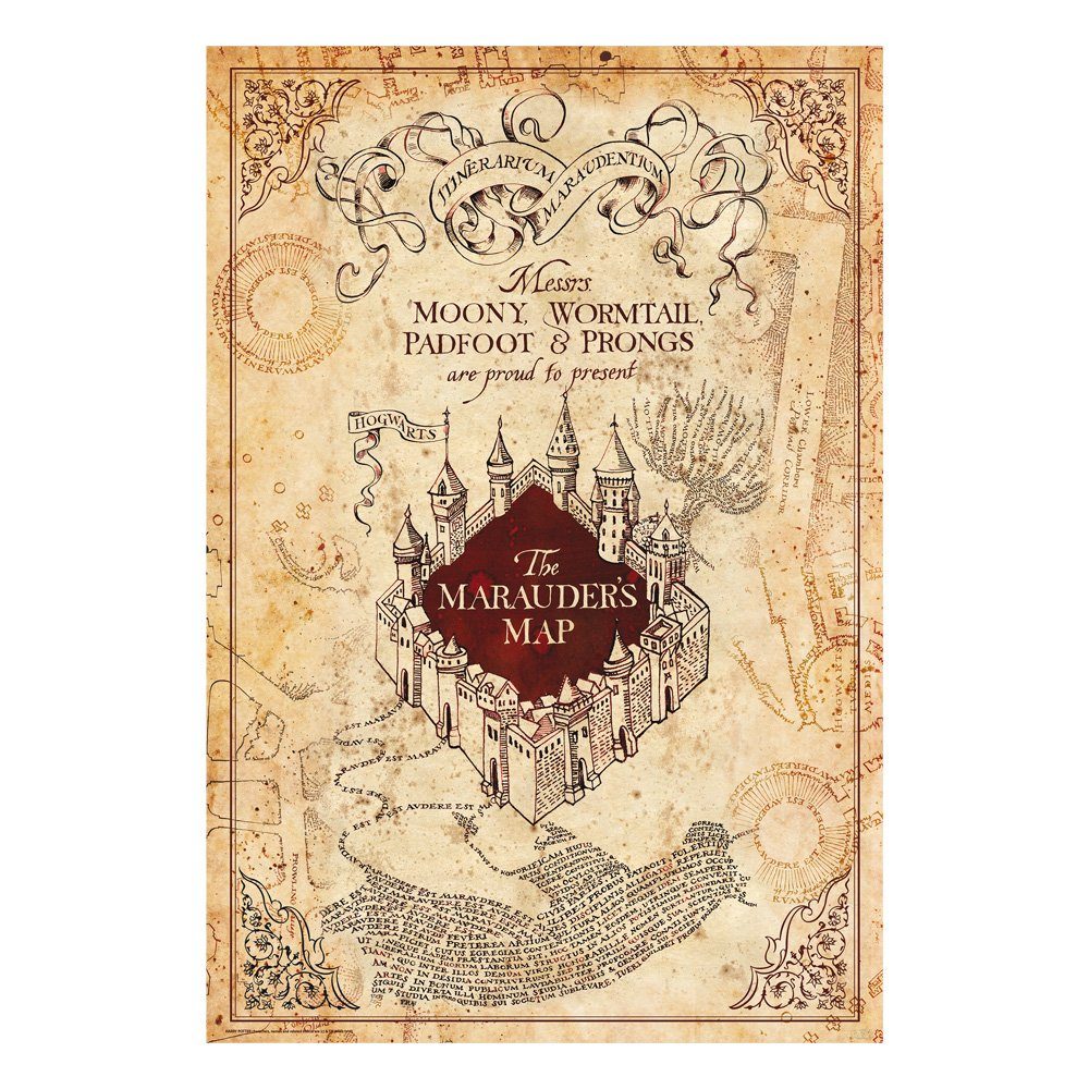 ABYstyle Poster Karte des Rumtreibers - Harry Potter, Karte des Rumtreibers