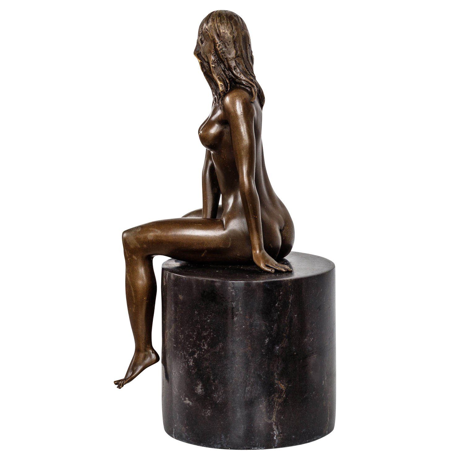 Bronze Bronzeskulptur 27c Figur Kunst Statue Frau im Skulptur Antik-Stil Erotik Aubaho