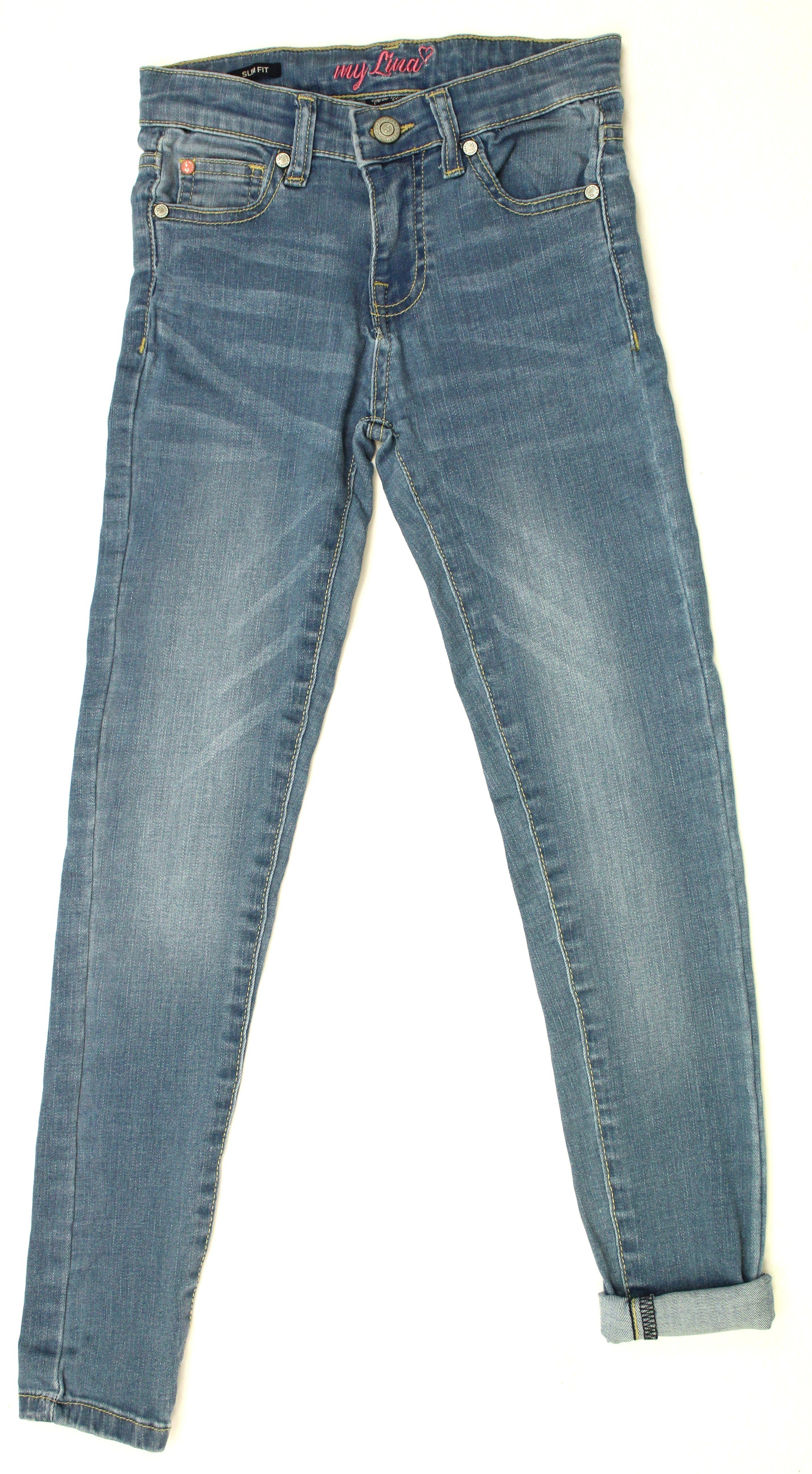 THREE OAKS 5-Pocket-Jeans Mädchen, Slim Fit - Five Pocket Jeans M330059 284 (1-tlg)