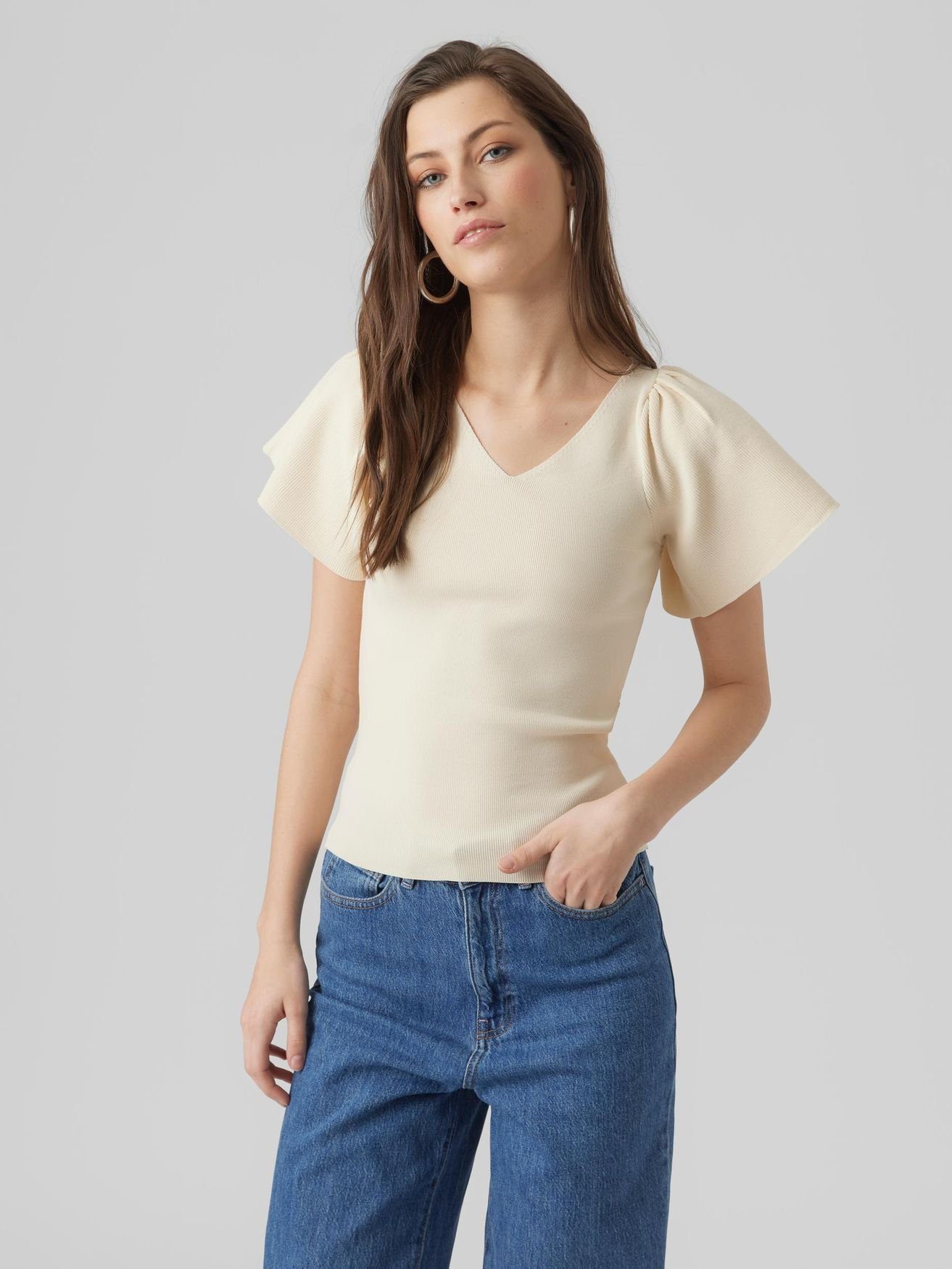 Vero Moda T-Shirt VMGINNY SS V-NECK günstig online kaufen