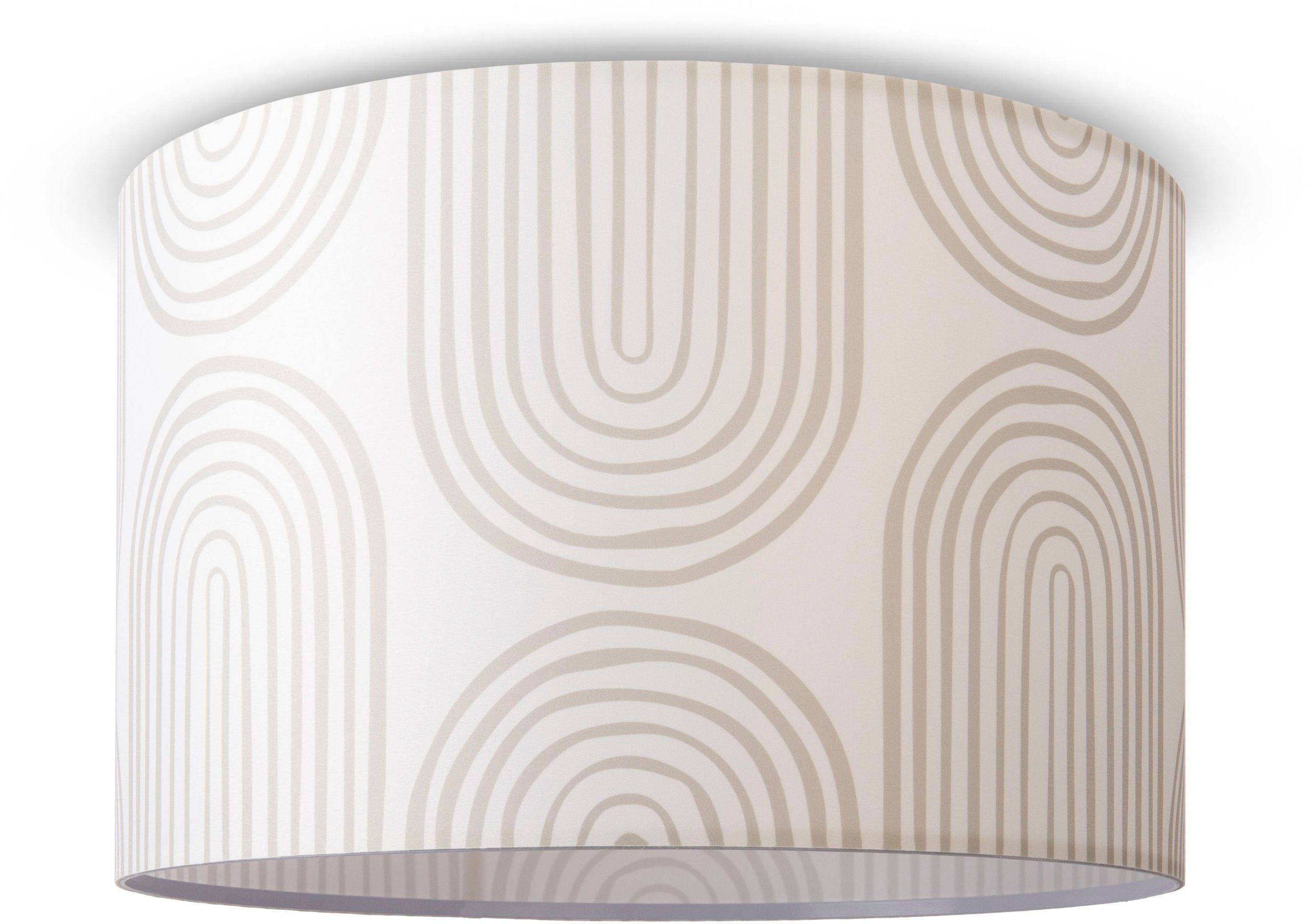 Paco Home Deckenleuchte Hugo Pillar, ohne Leuchtmittel, Deckenleuchte Mit Lampenschirm Esstisch Schirmlampe Decke Abstrakt