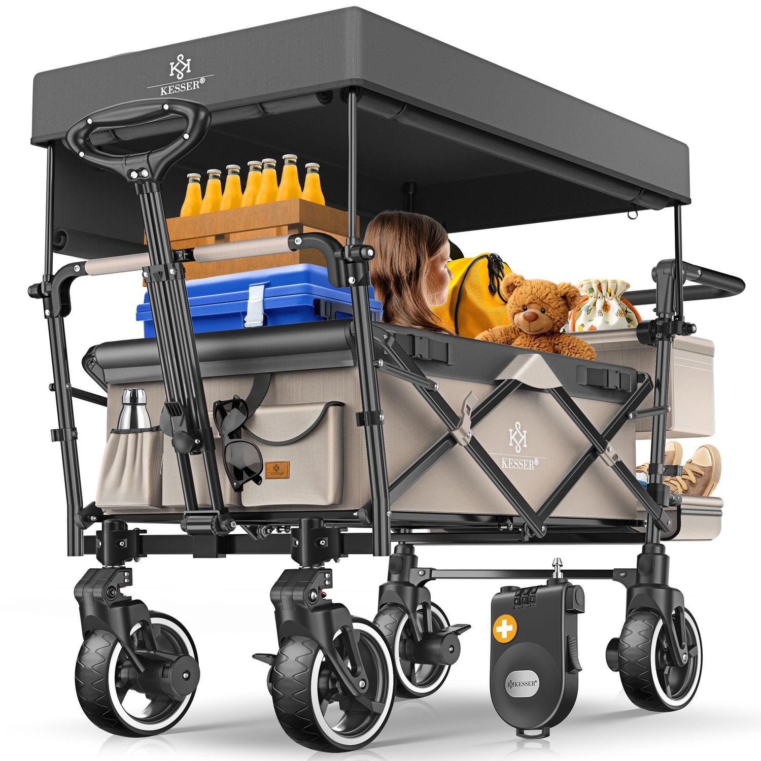 KESSER Тележки, Тележки Faltbar GTS-9100 mit Dach Handwagen Transportwagen