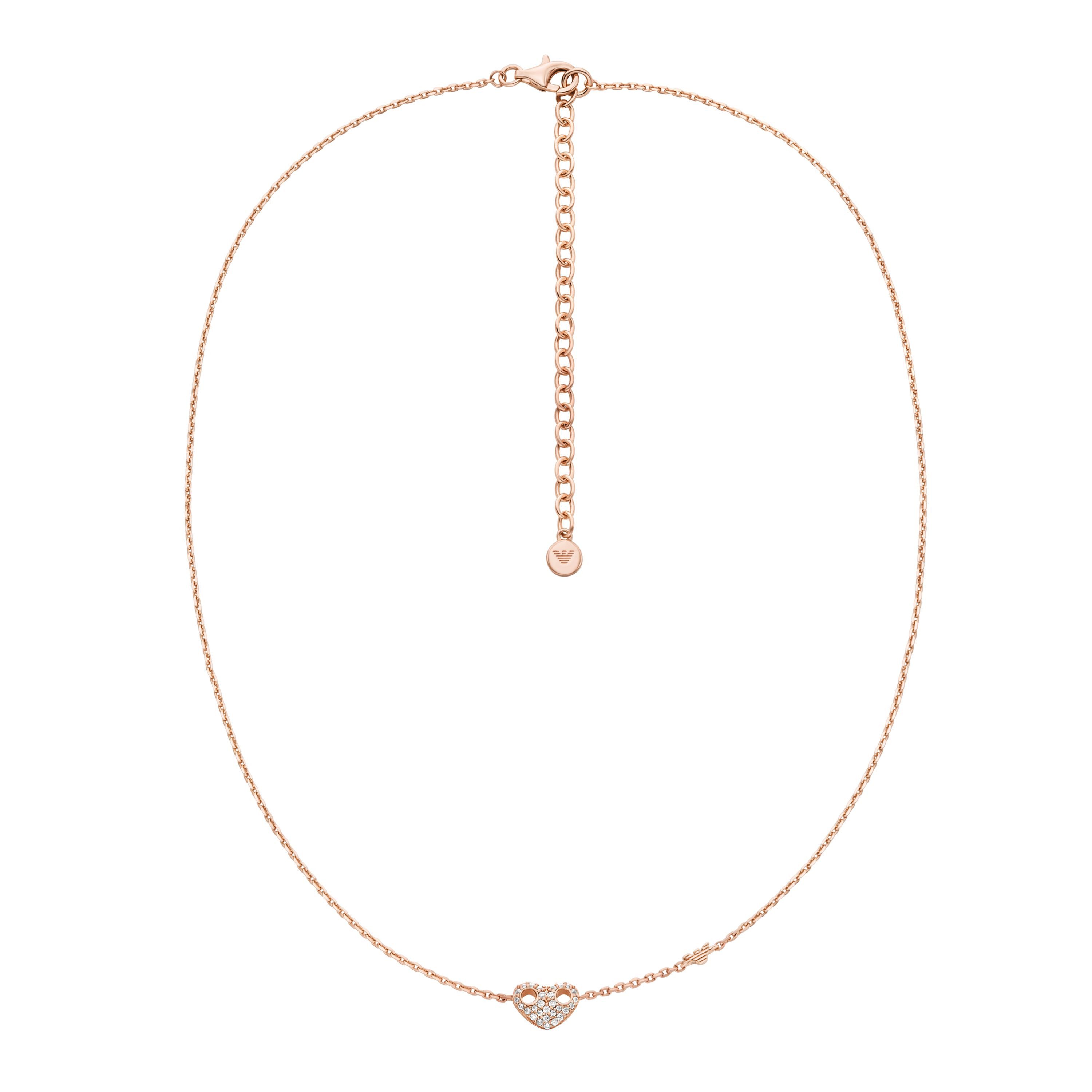 Emporio Armani Kette mit Anhänger Schmuck Geschenk Silber 925 Herz, mit Zirkonia (synth)
