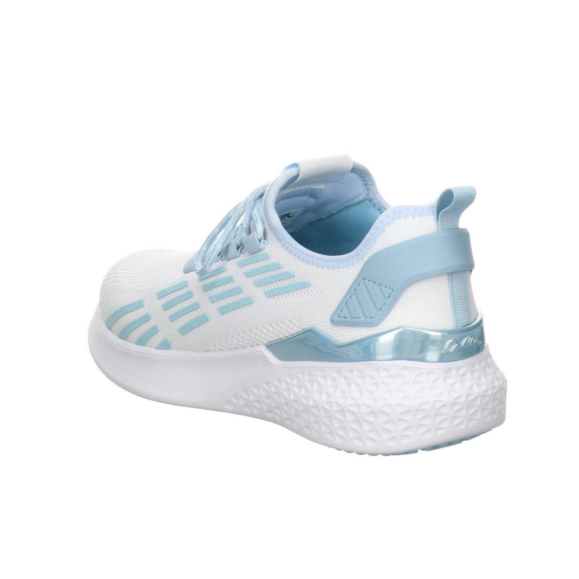 Halbschuhe Weiß Damen Blau Ara Schuhe Sneaker Sport Sneaker Textil Schnürschuh Maya