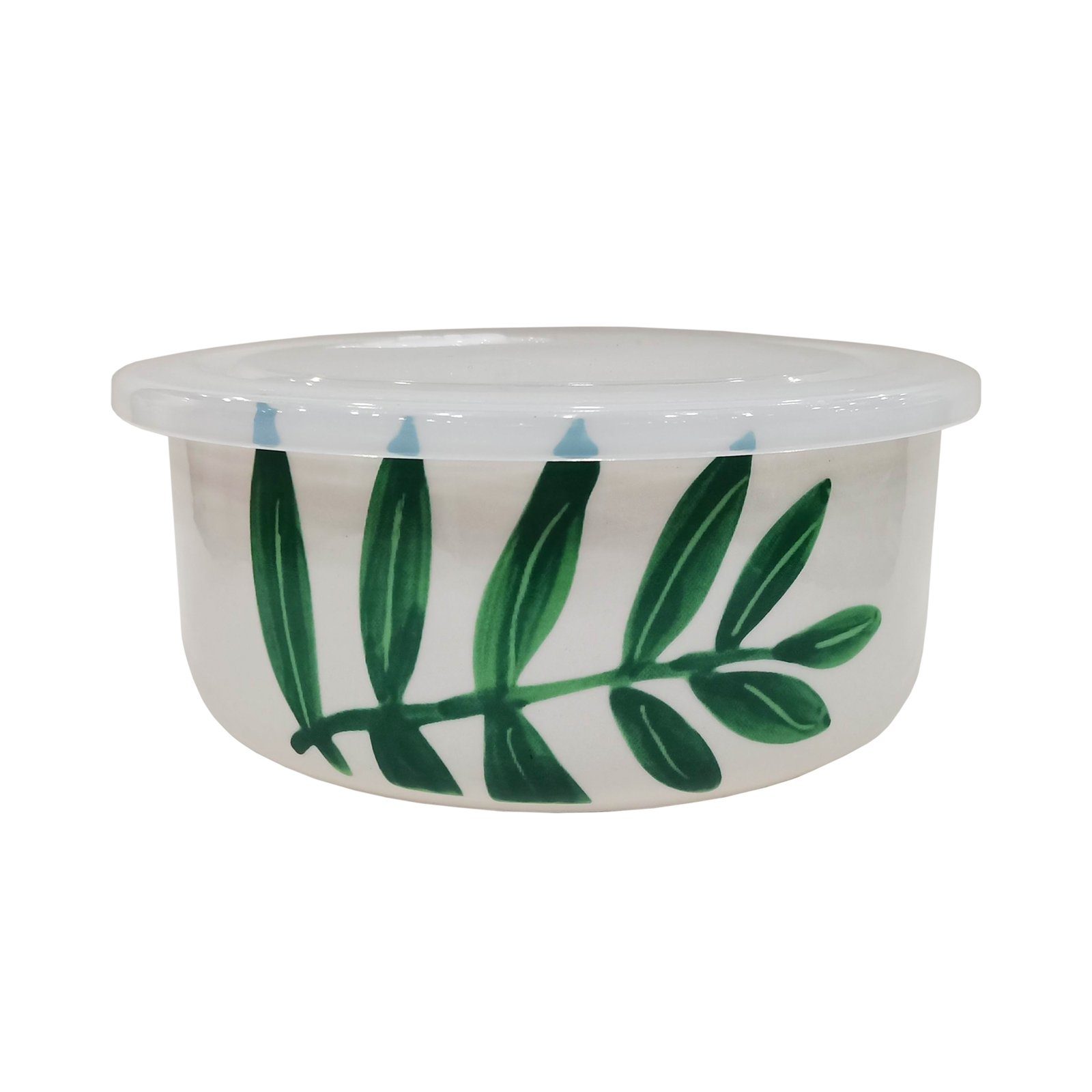 Neuetischkultur Mikrowellenbehälter Mikrowellen Keramik Schüssel 900 ml Olivenzweig, Keramik, (Stück, 1-tlg., 1 Schüssel mit Kunststoffdeckel), Schüssel mit Kunststoffdeckel