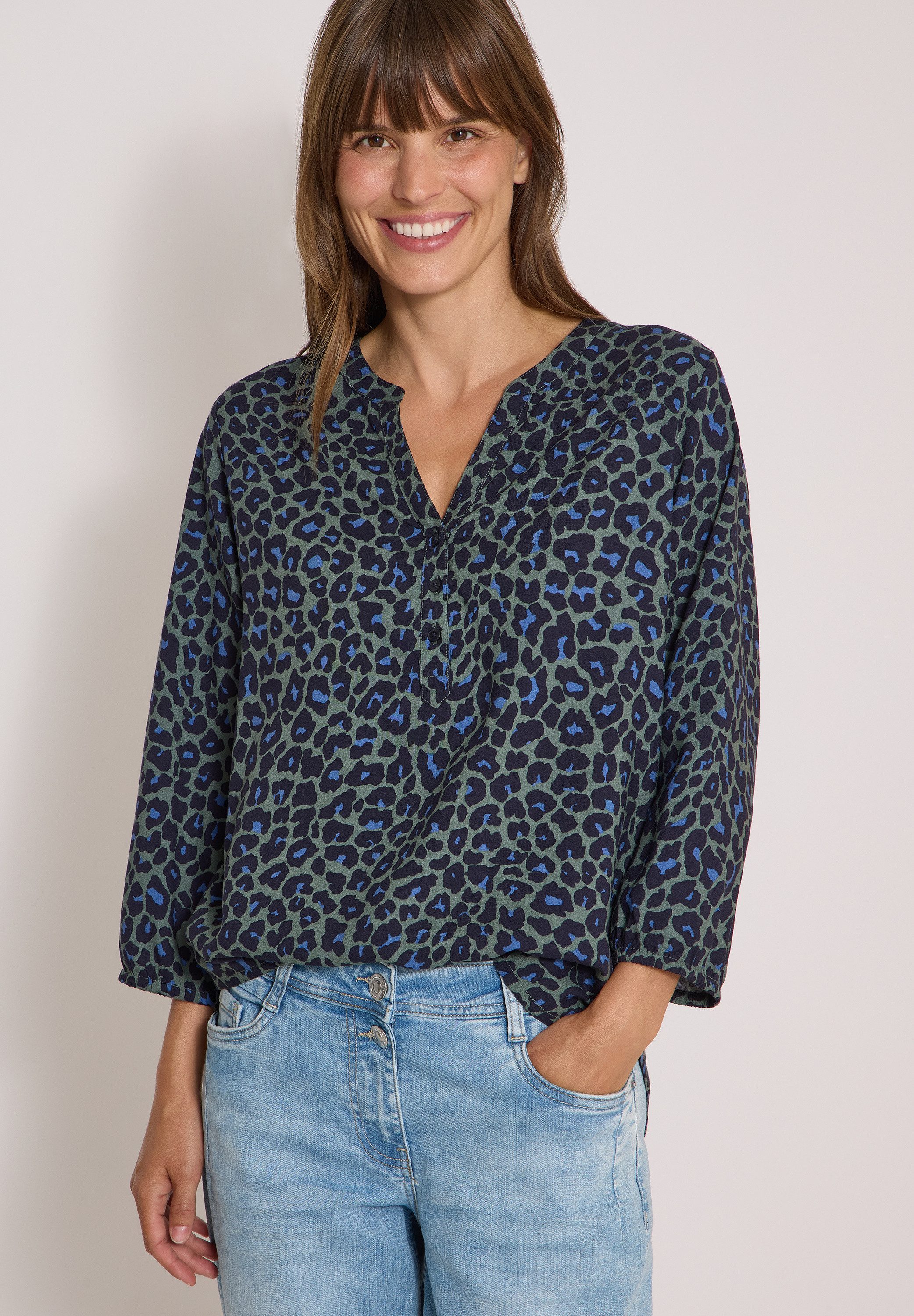 CECIL Hemdbluse mit Leomuster
