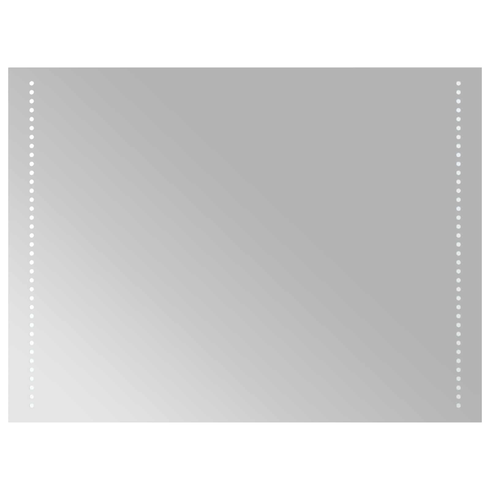 vidaXL Spiegel LED-Badezimmerspiegel Transparent 80 x 60 cm Gehärtetes Glas (1-St)