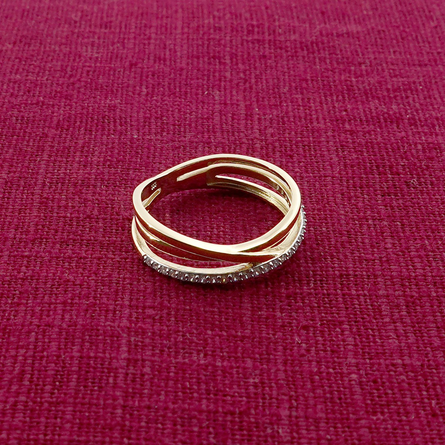 trendor Goldring Damenring Gold 333/8K Zirkonia-