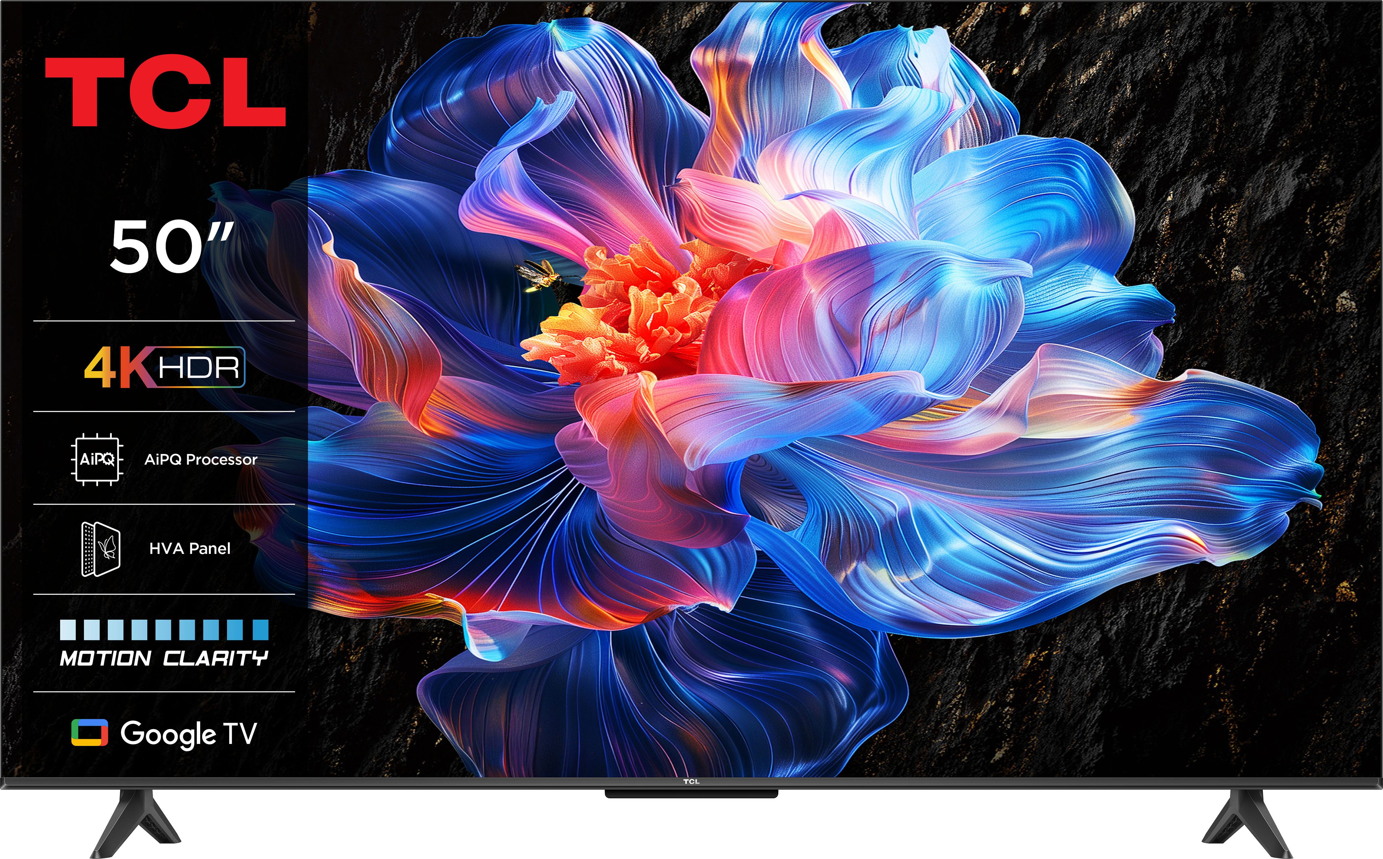 TCL 50V6CX1 LED-Fernseher (126 cm/50 Zoll, 4K Ultra HD, Google TV, Smart-TV, 4K HDR, Multi-HDR, Dolby Vision, Game Master, Smart TV, Apple TV)  ! RABATT: 10.62%