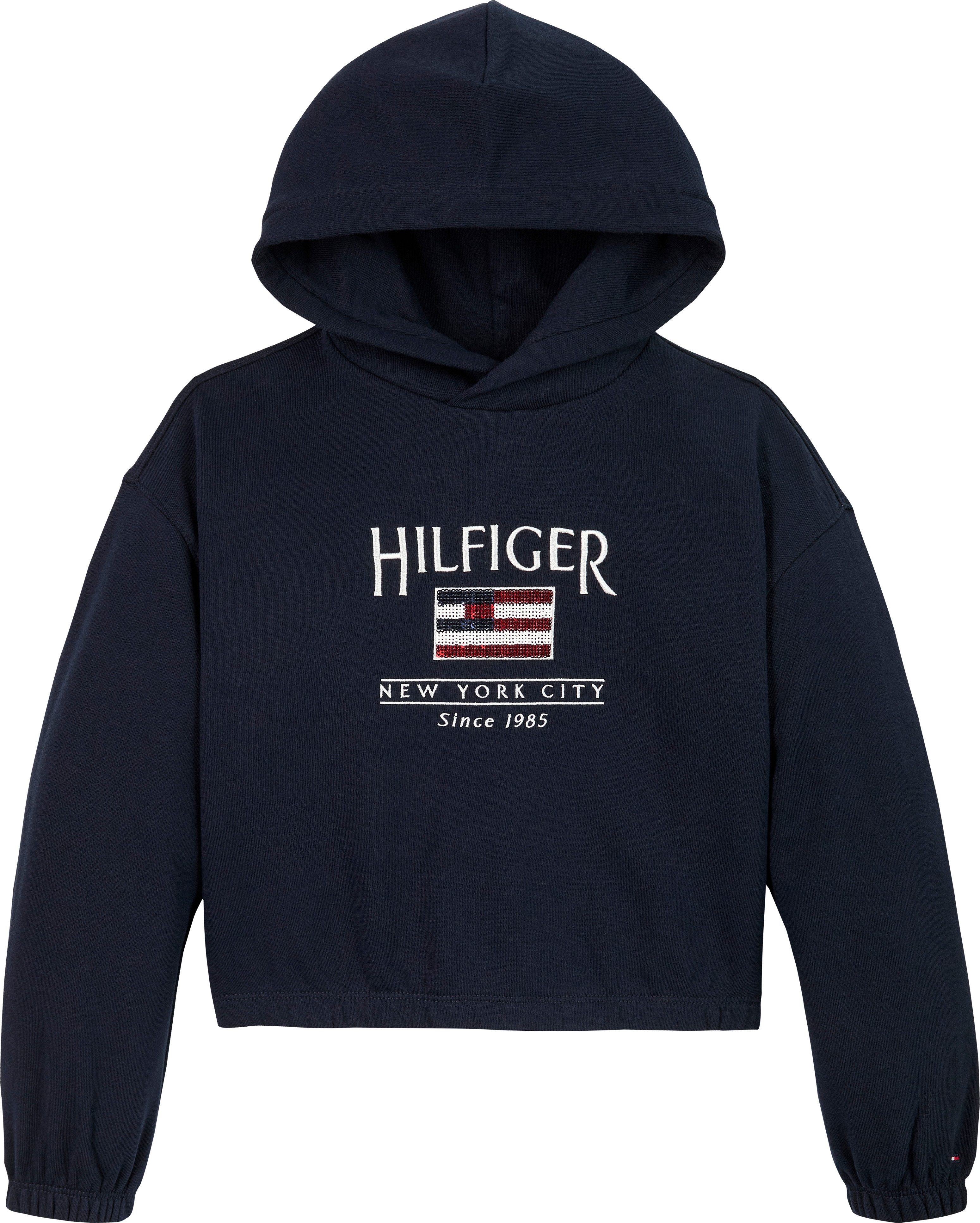 Kapuzensweatshirt HILFIGER SEQUIN FLAG HOODIE