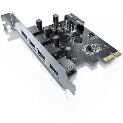 CSL USB-Adapter, 4 Port USB 3.0 PCI Express Controllerkarte, 4 Schnittstellen, USB Hub