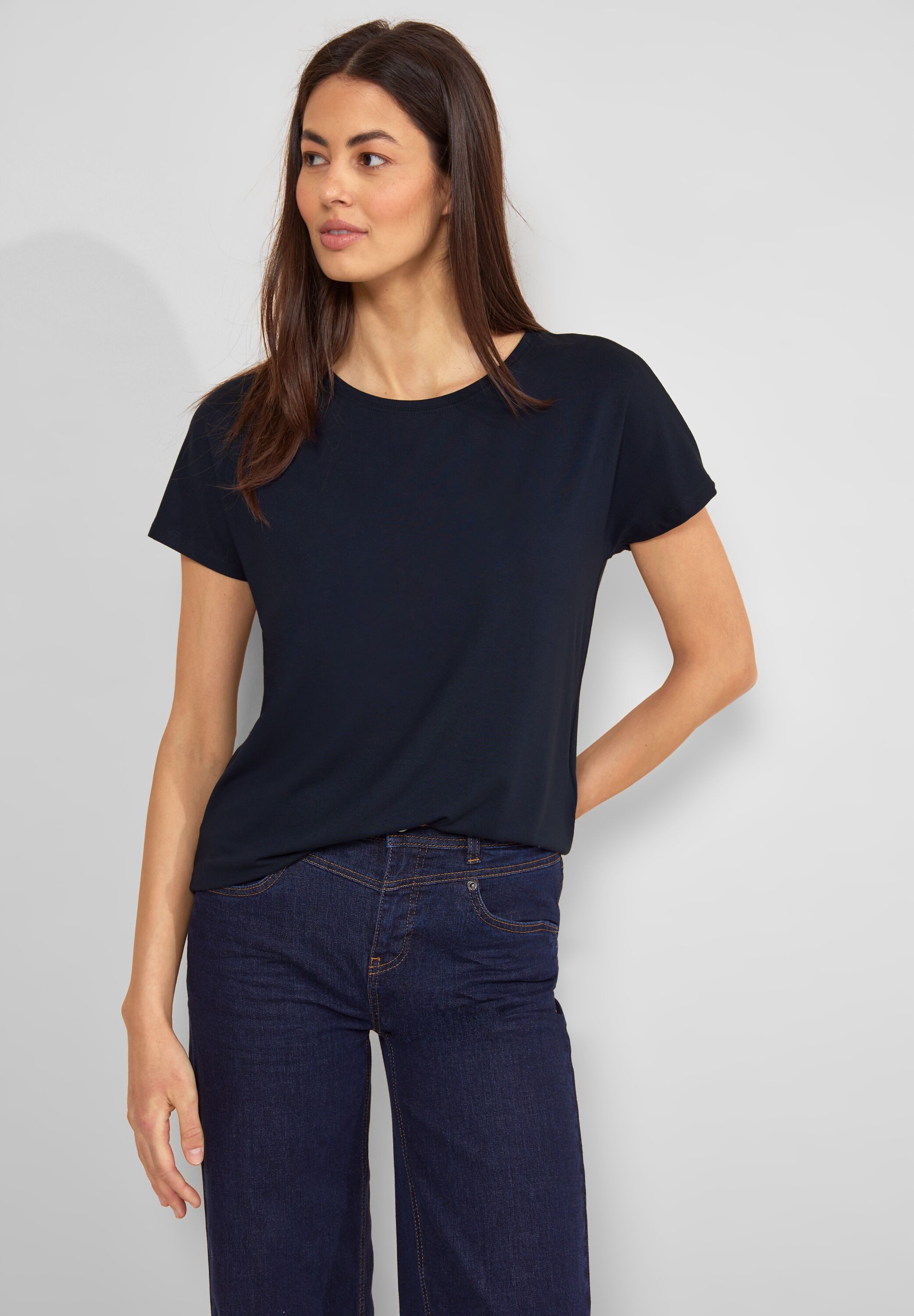 STREET ONE Shirttop in Unifarbe