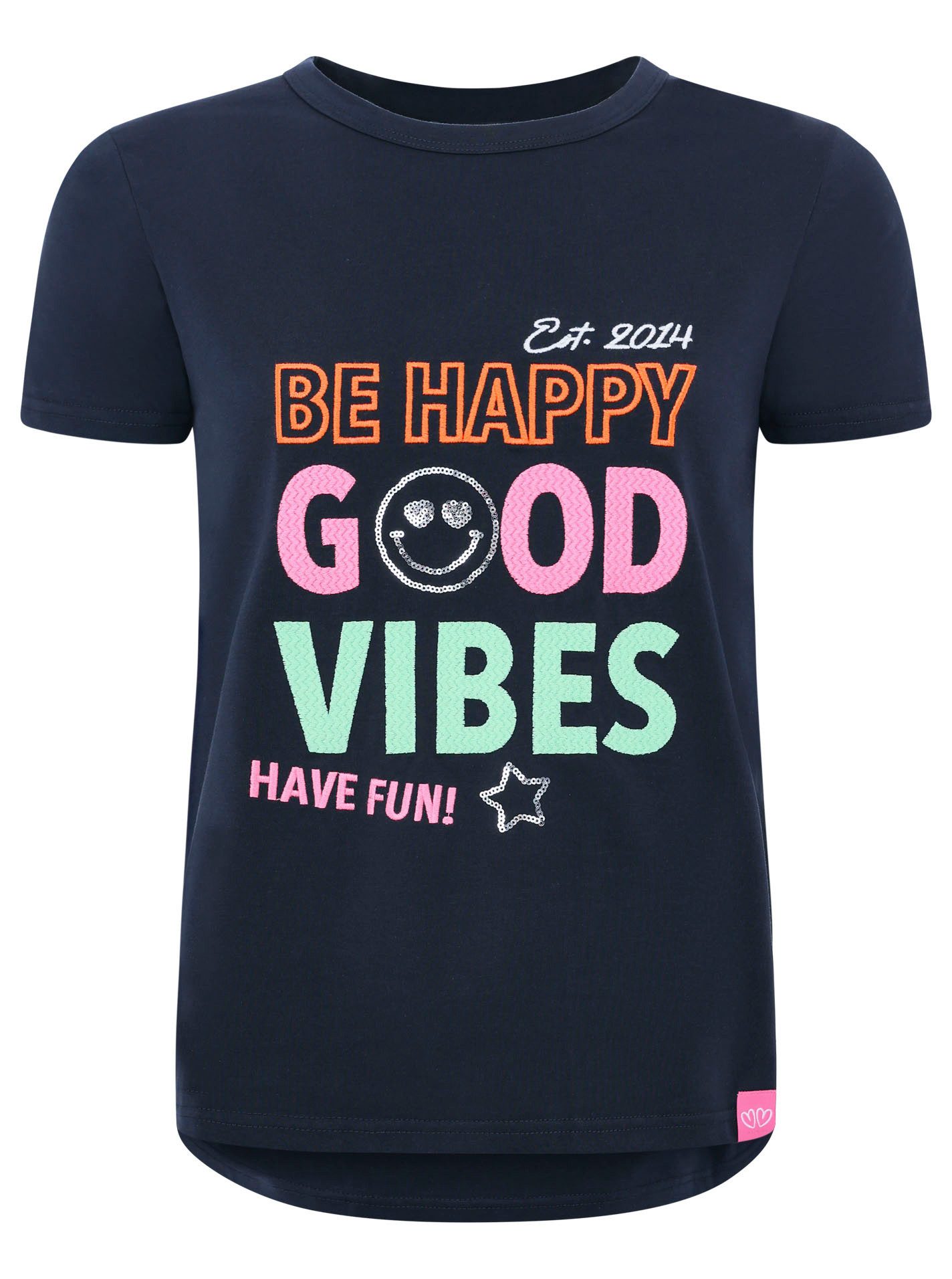 Zwillingsherz T-Shirt "Be Happy"