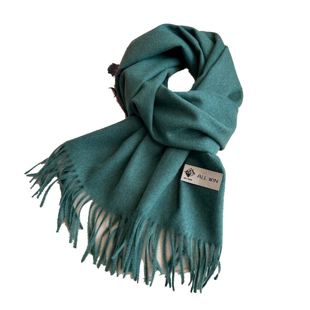 Blusmart Halstuch Schal Damen Warm Herbst Winter unifarben Baumwolle mit quasten, (Dick und weich, Einfarbige Schals und Tücher), Für abendkleid xl Stola Scarf Winterschal