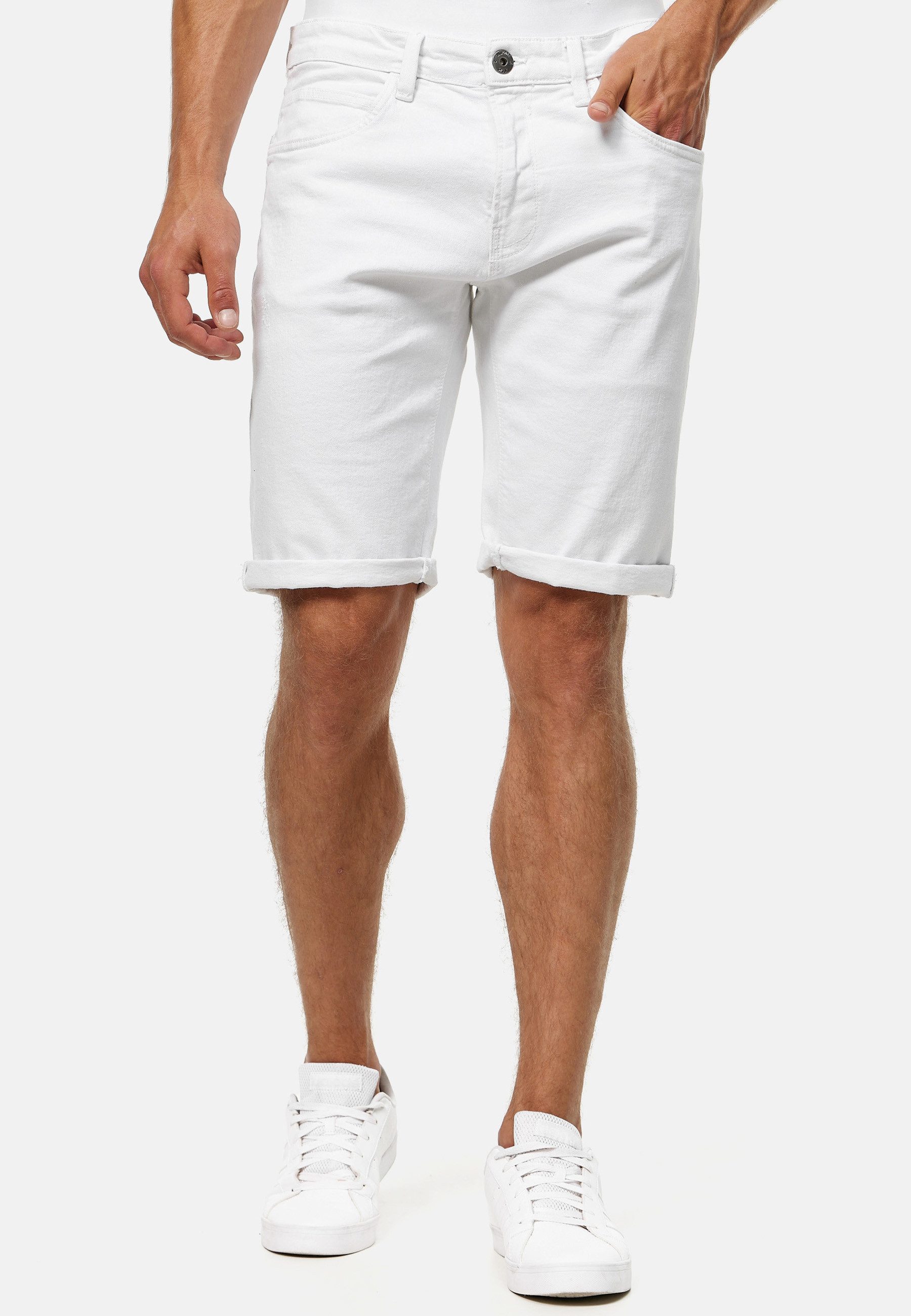 Indicode Jeansshorts Herren Caden Jeans Shorts Herrenshorts mit 5 Taschen, Denimstyle