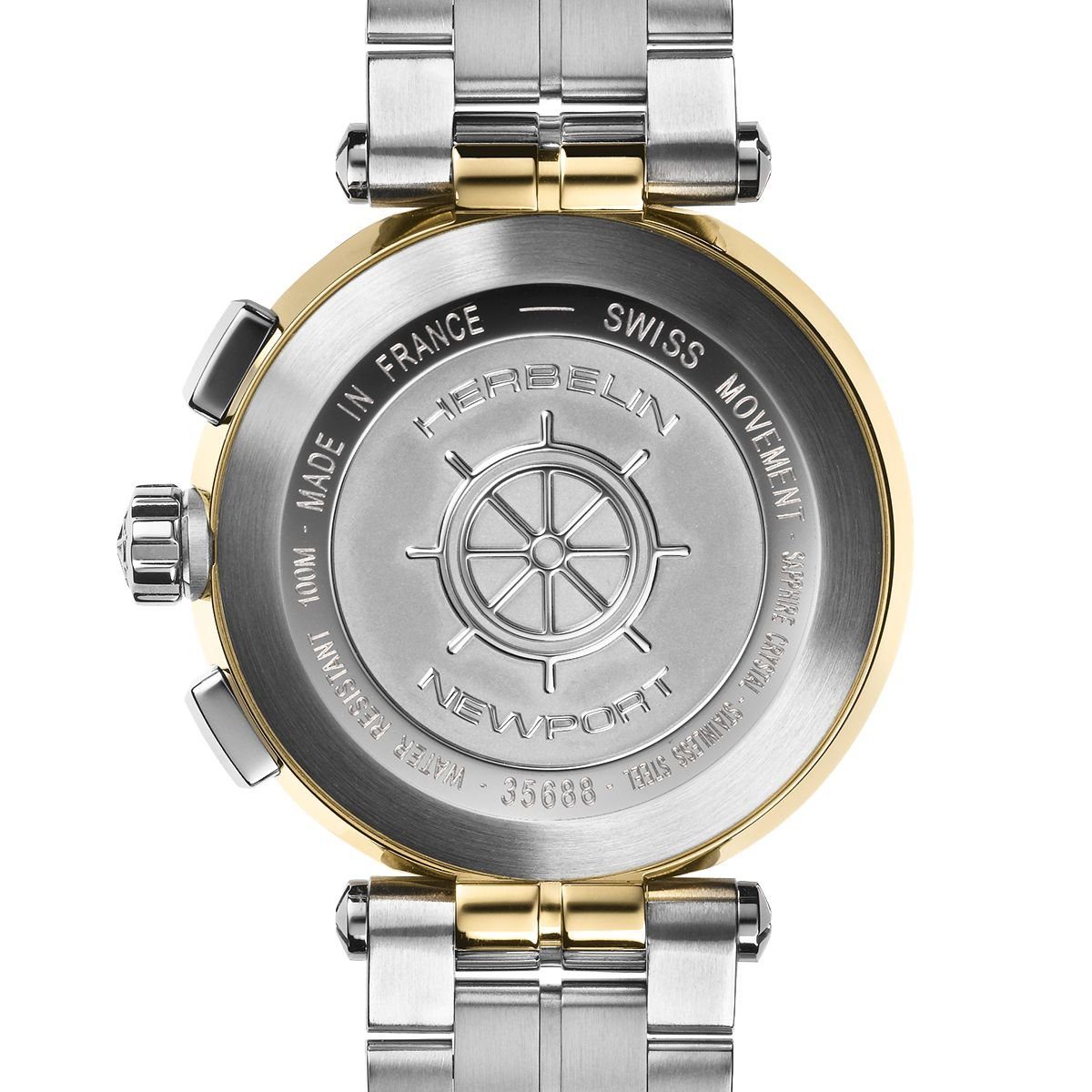 Michel Herbelin Schweizer Uhr Chrono 35688BT89 (1-tlg) Damenarmbanduhr Newport Michel Herbelin Edelstahl